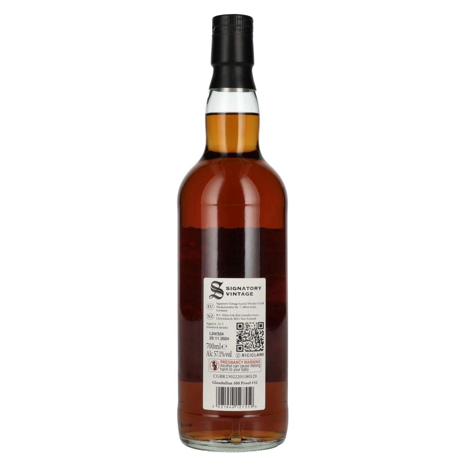 Signatory Vintage 100 Proof Edition GLENDULLAN 11 Years Old Single Malt #32 2012 57,1% Vol. 0,7l