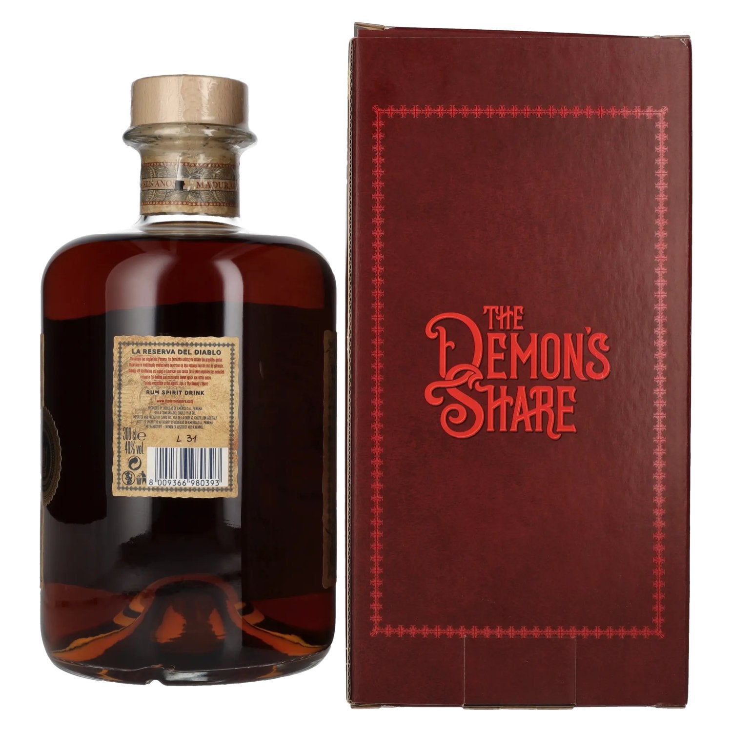 The Demon's Share 6 Years Old Spirit Drink 40% Vol. 3l en coffret cadeau