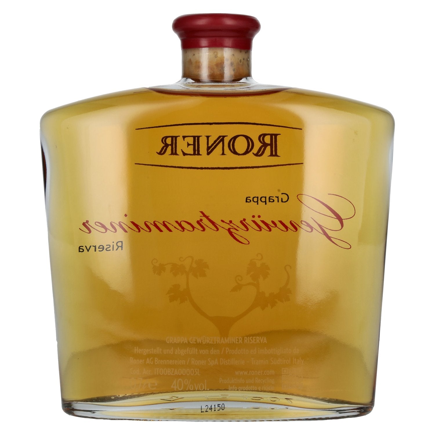 Roner Grappa Gewürztraminer Riserva 40% Vol. 0,7l in houten doos