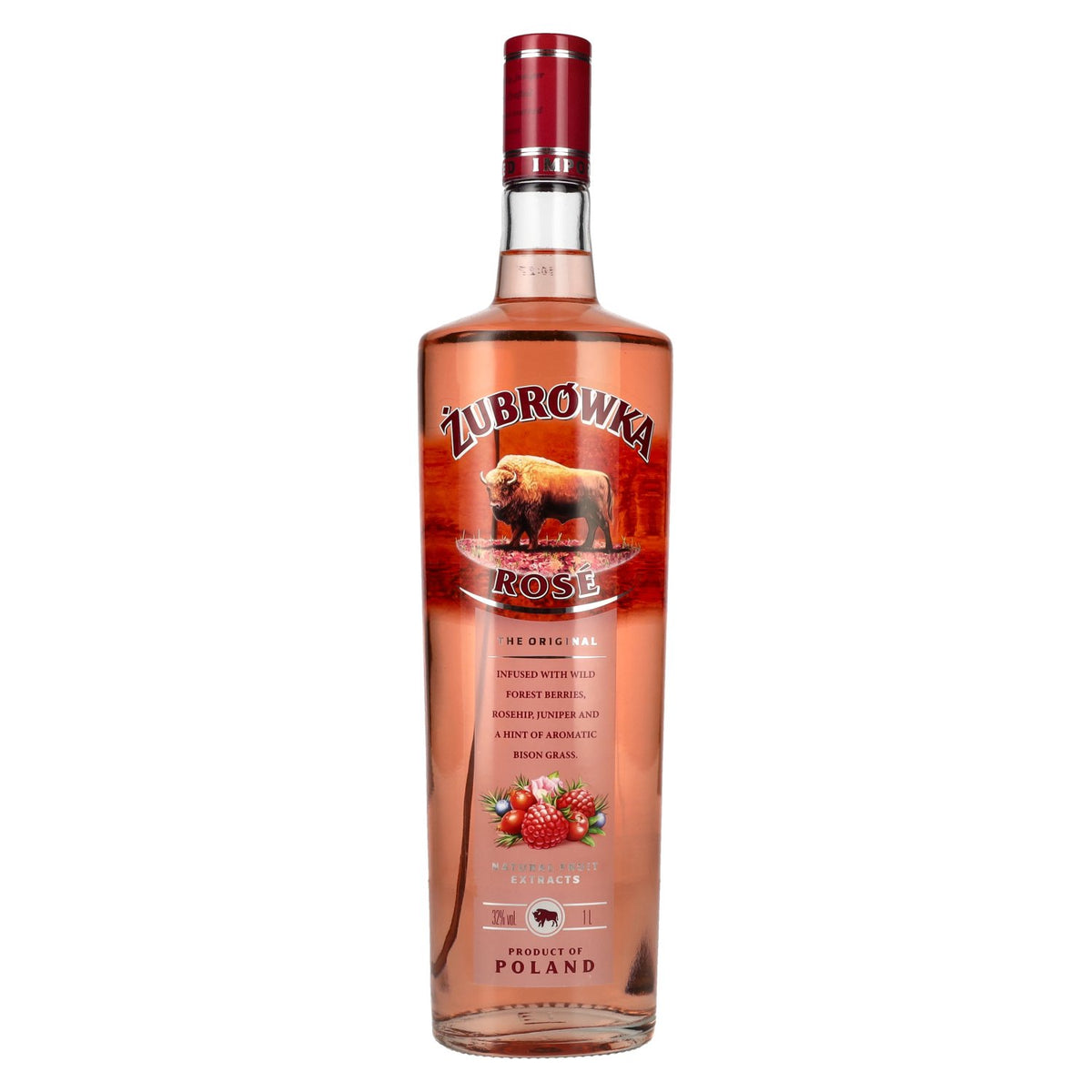 Zubrowka ROSE Wodka 32% vol. 1 l