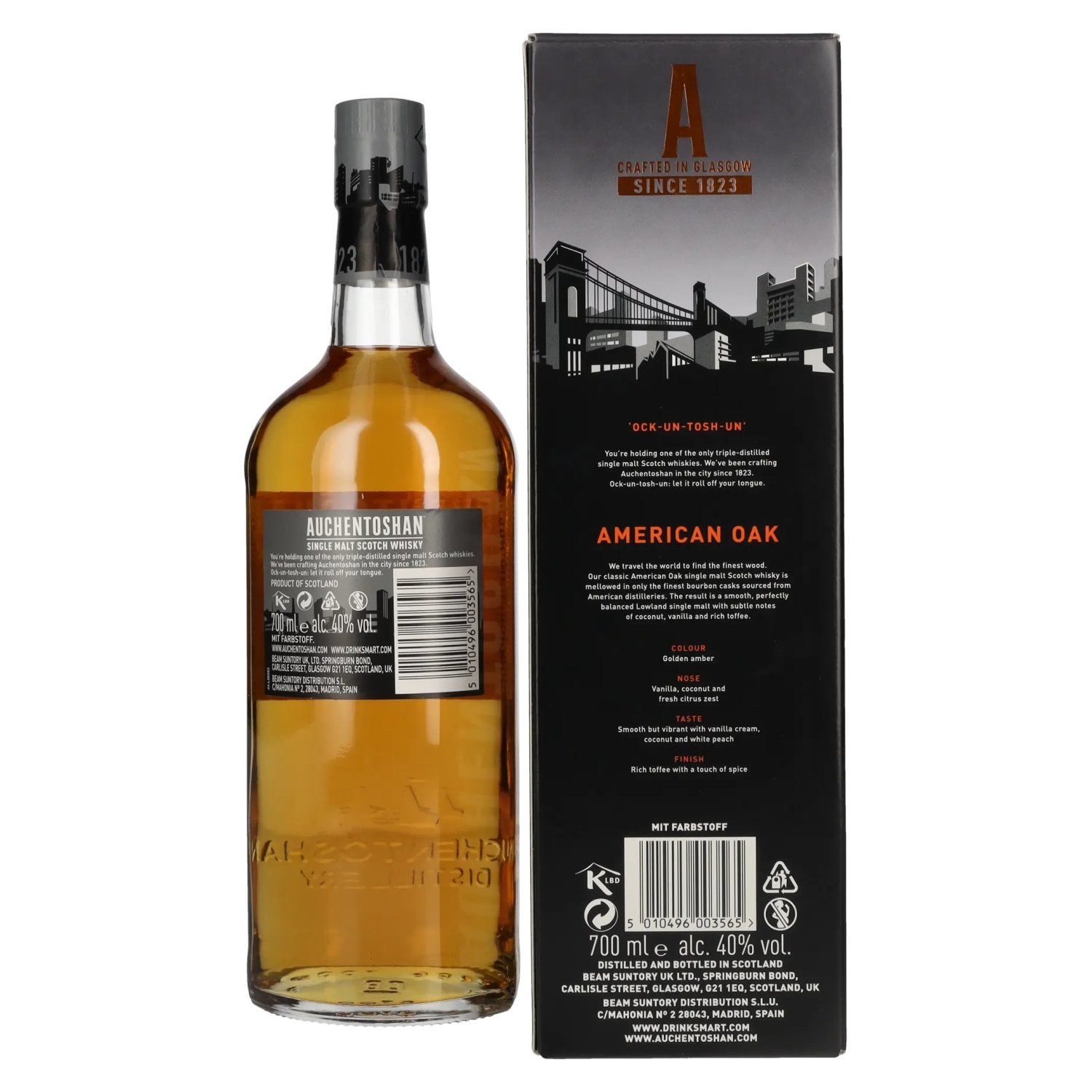 Auchentoshan AMERICAN OAK Single Malt Scotch Whisky 40% Vol. 0,7l in geschenkverpakking