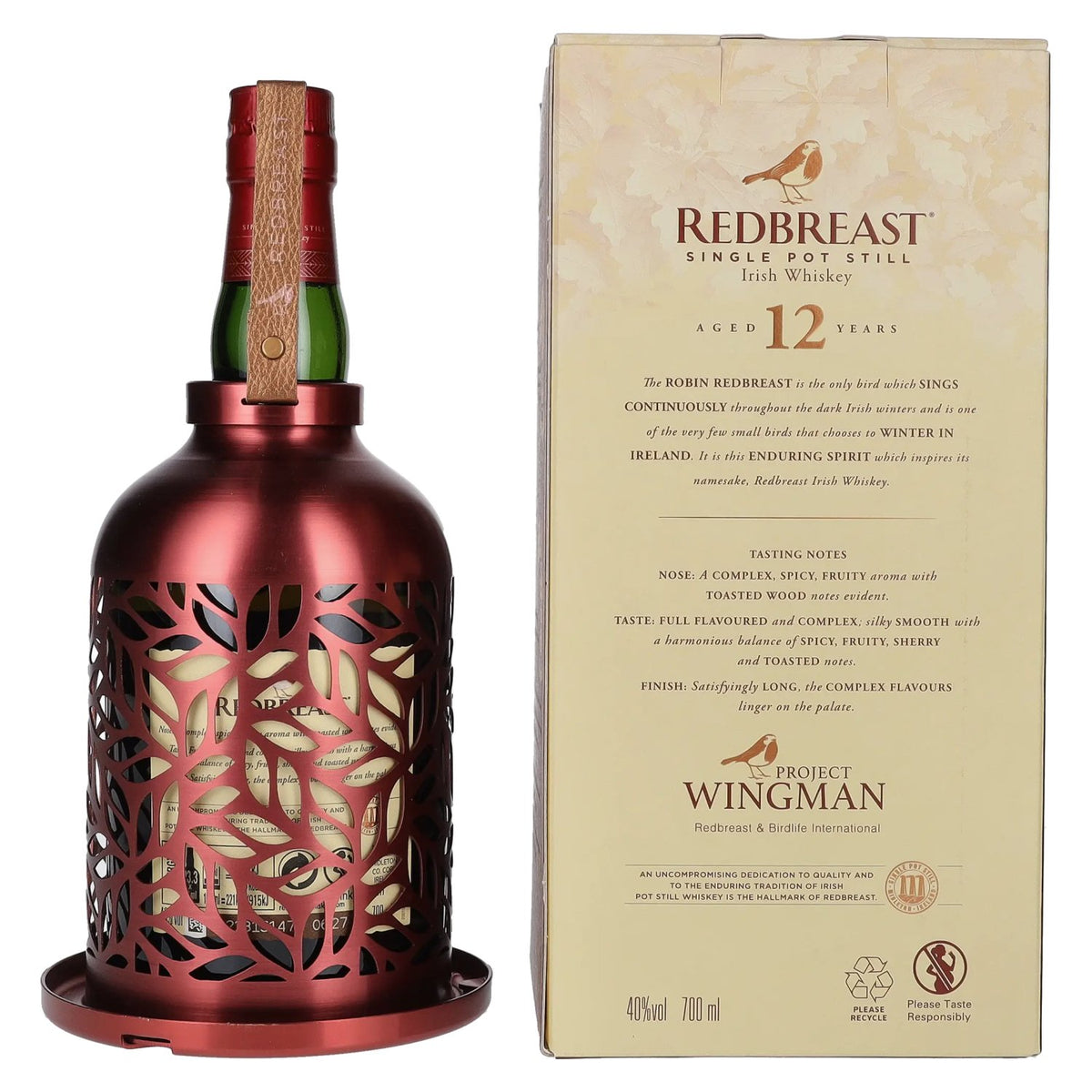 Redbreast 12 Years Old Limited White Edition Bird Feeder 2022 40% Vol. 0,7l in Geschenkbox