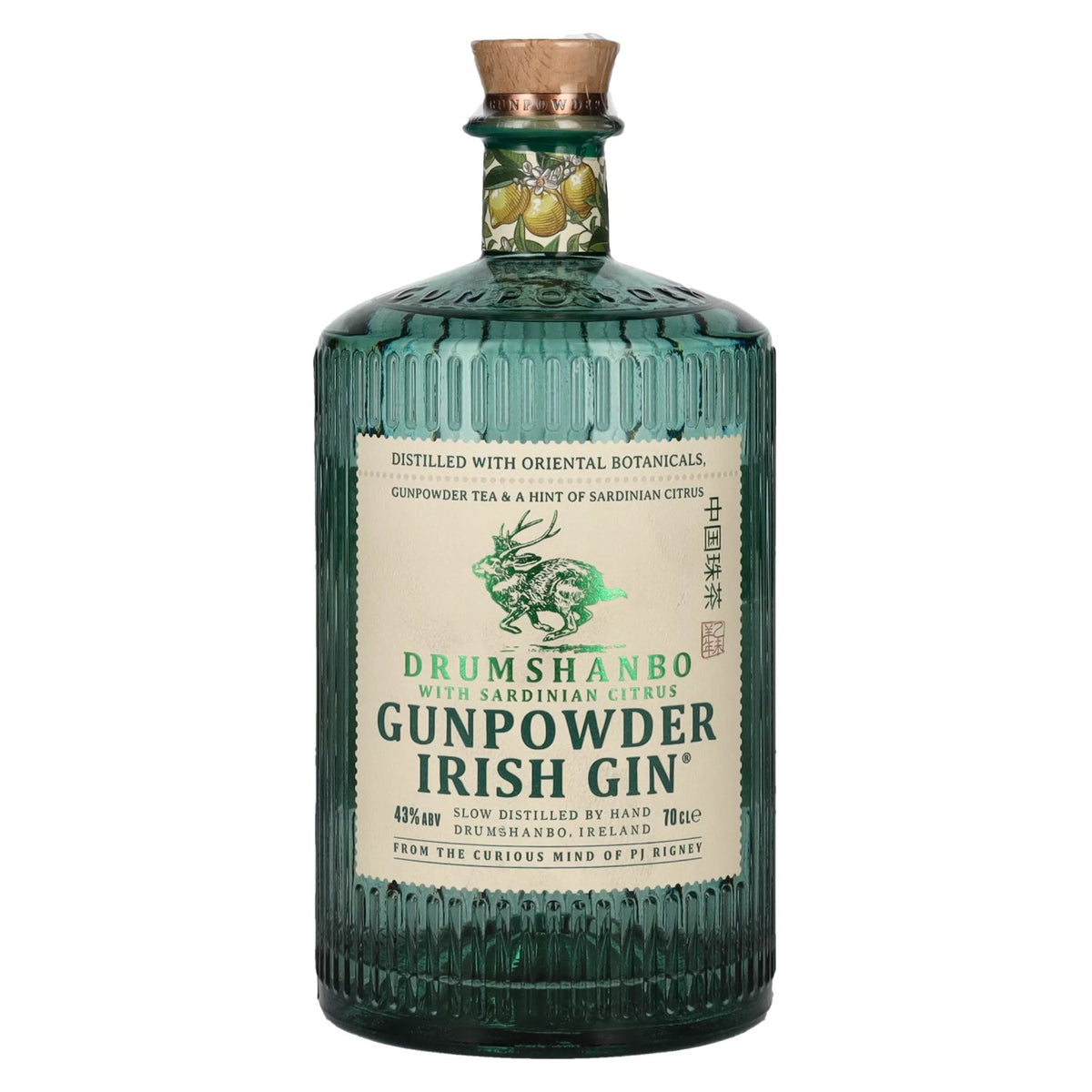 Drumshanbo Gunpowder Irish Gin met Sardijnse citrusvruchten 43% vol. 0,7 l