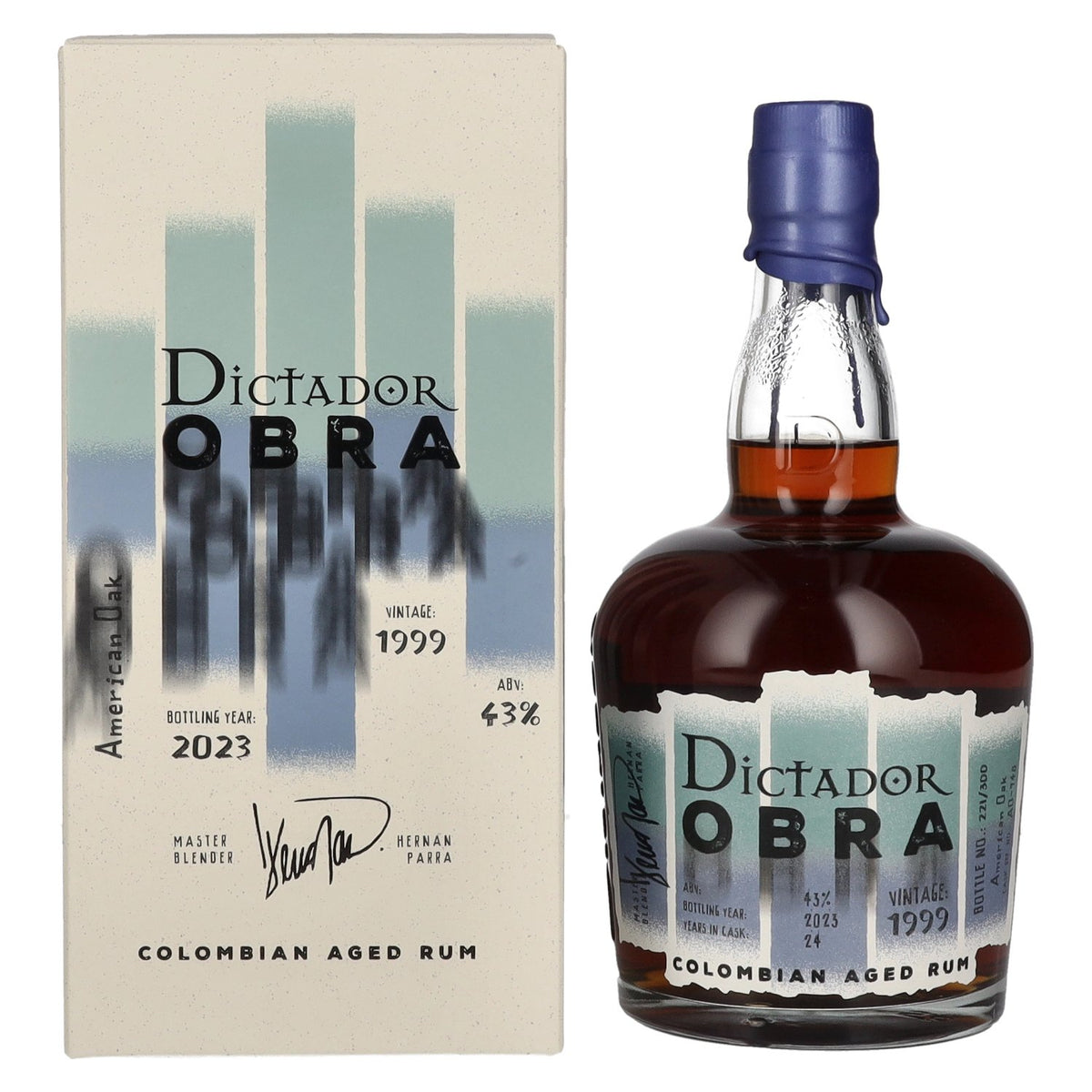 Dictador OBRA VINTAGE 24 Years Old AMERICAN OAK CASK Rum 1999 43% vol. 0.7 l in a gift box