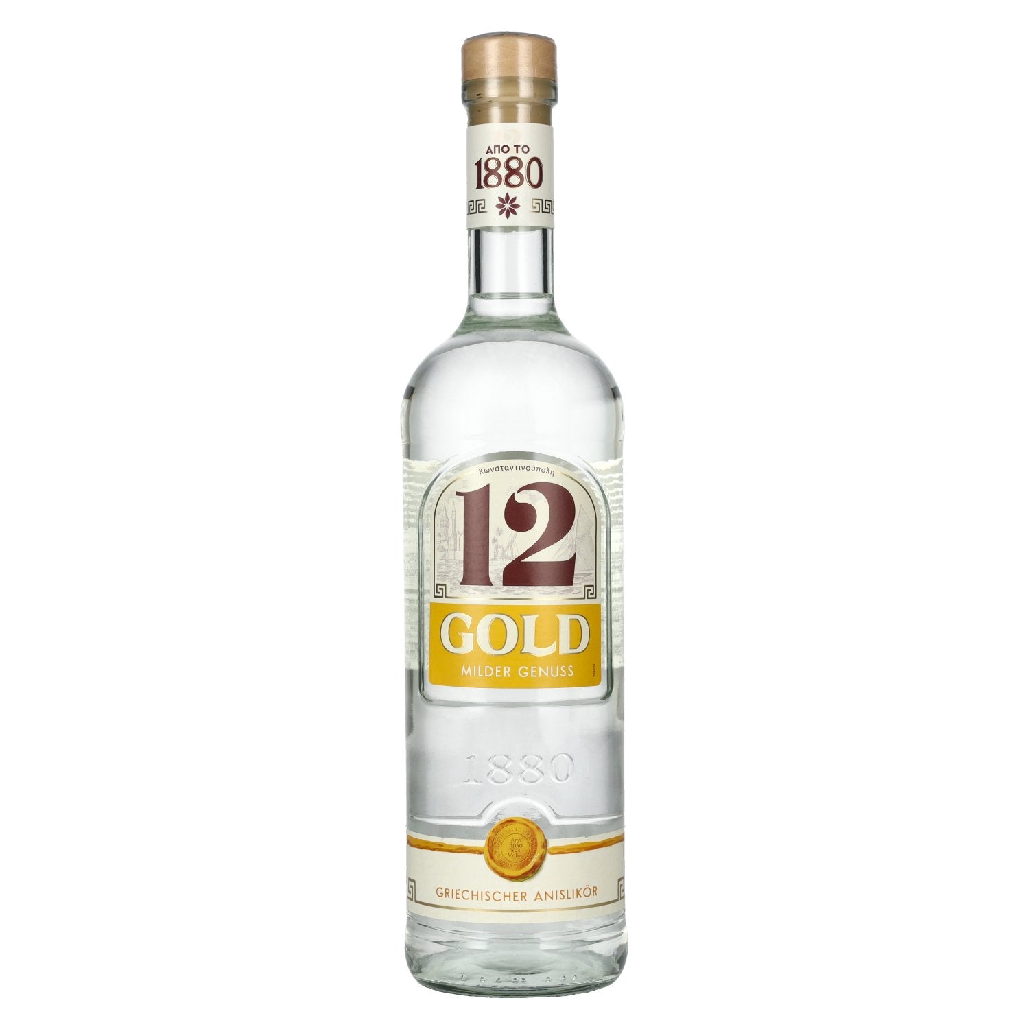 12 GOLD Aniseed liqueur by Ouzo 12 36% Vol. 0,7l