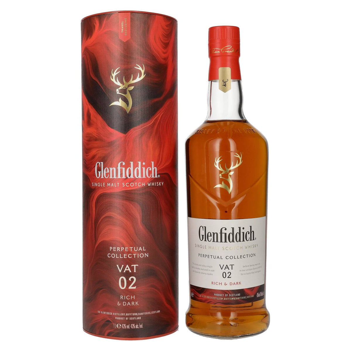 Glenfiddich Perpetual Collection VAT 02 Rich &amp; Dark 43% vol. 1 l in a gift box