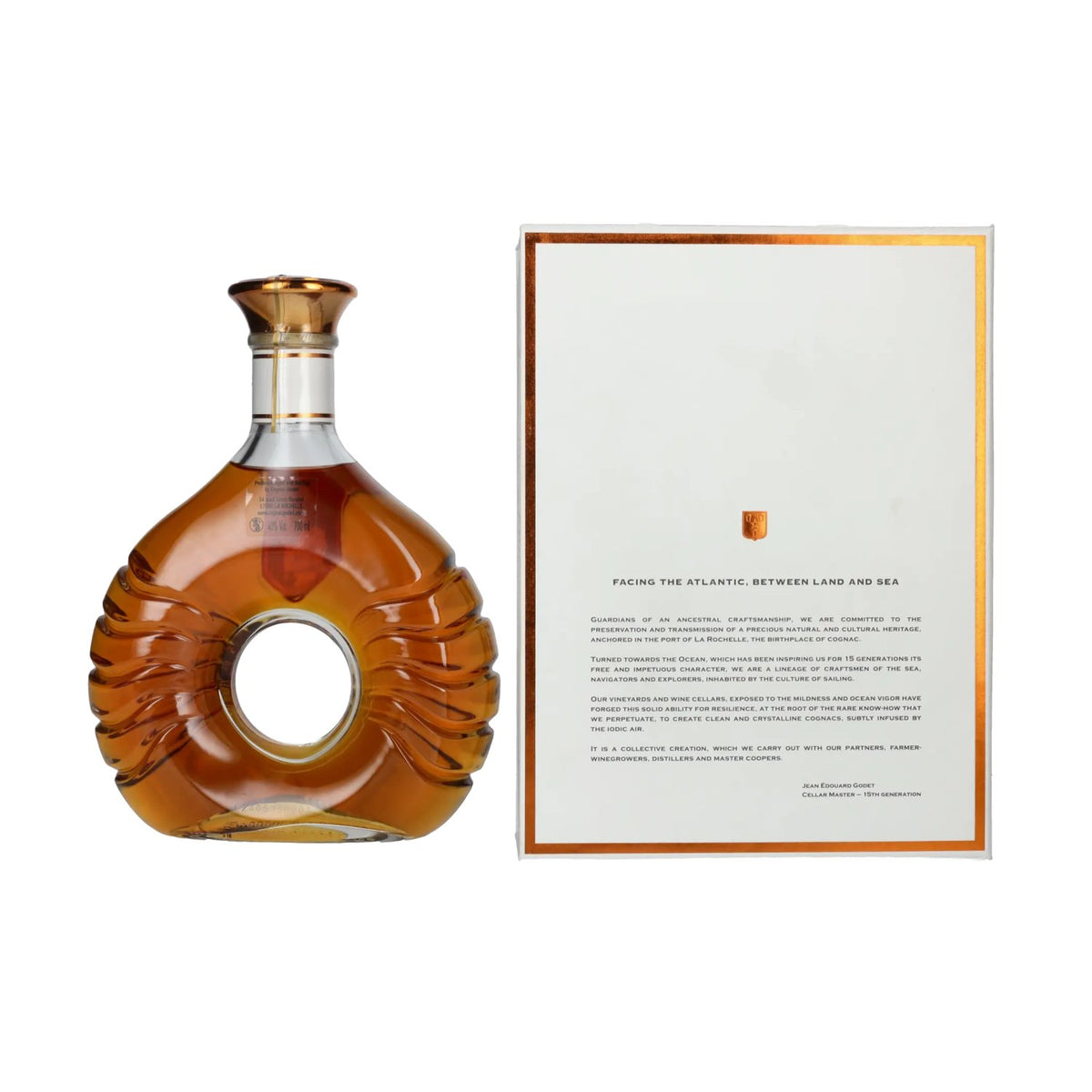Cognac Godet XO TERRE 40 % vol., 0,7 l, dans un coffret cadeau