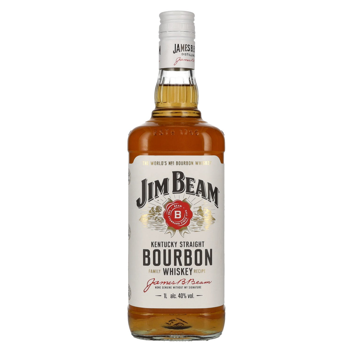 Jim Beam Kentucky Straight Bourbon Whiskey 40% vol. 1 l