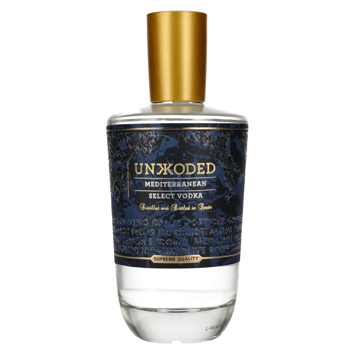Unkkoded Mediterranean Select Vodka 40% vol. 0,7 l