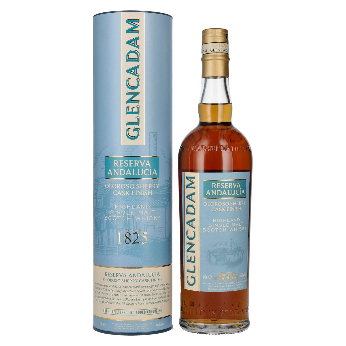 Glencadam RESERVA ANDALUCÍA Single Malt OLOROSO SHERRY CASK FINISH 46 % vol., 0,7 l, dans un coffret cadeau