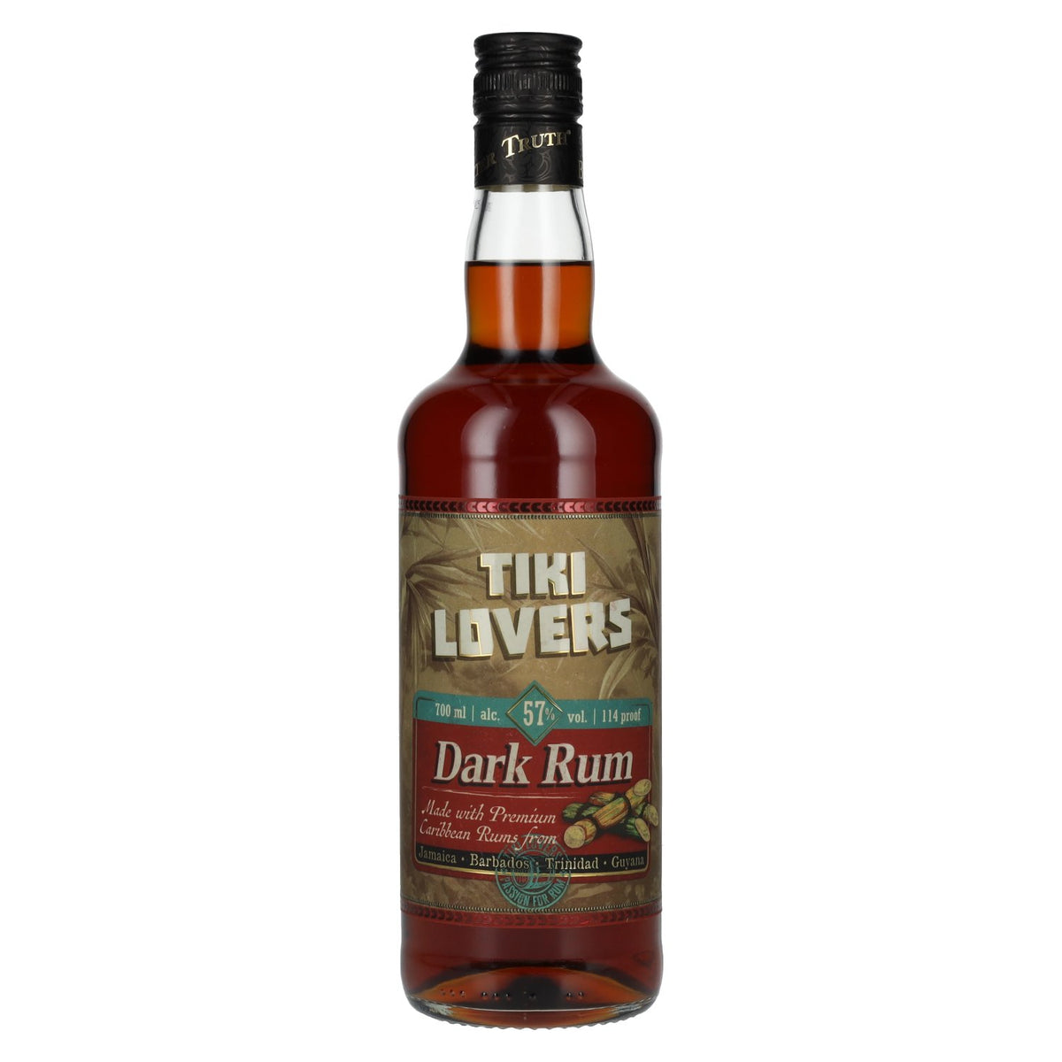 Tiki Lovers Dark Rum Finest Caribbean Blend 57% Vol. 0,7l