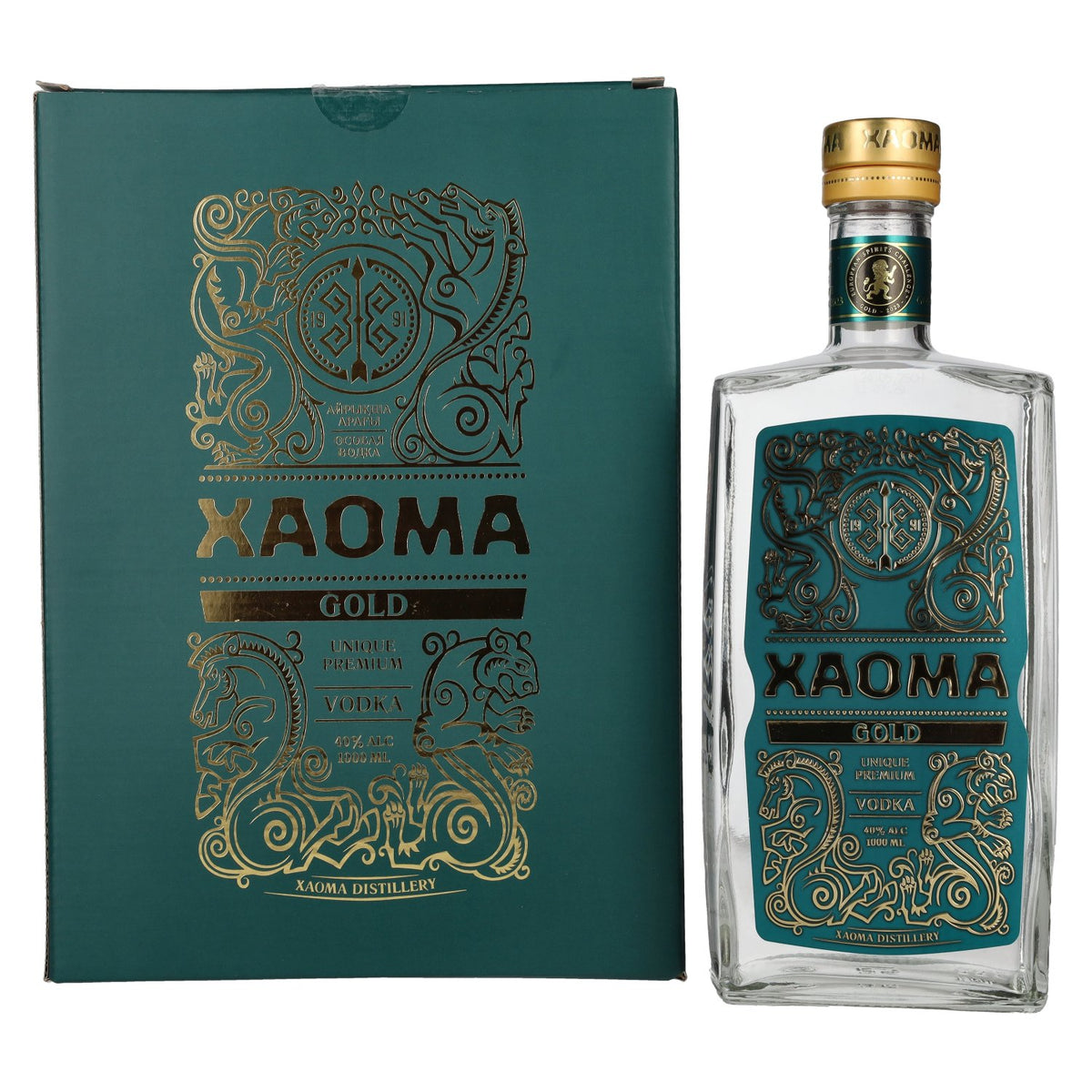 Xaoma Gold Unique Premium Vodka 40% vol. 1 l in geschenkverpakking