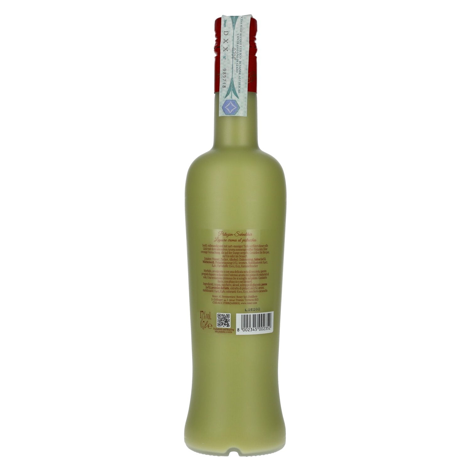 Roner Liqueur de crème à la pistache 17% vol. 0,7l