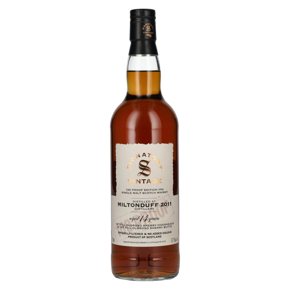Signatory Vintage 100 Proof Edition MILTONDUFF 14 Years Old Single Malt #54 2011 57,1% Vol. 0,7l