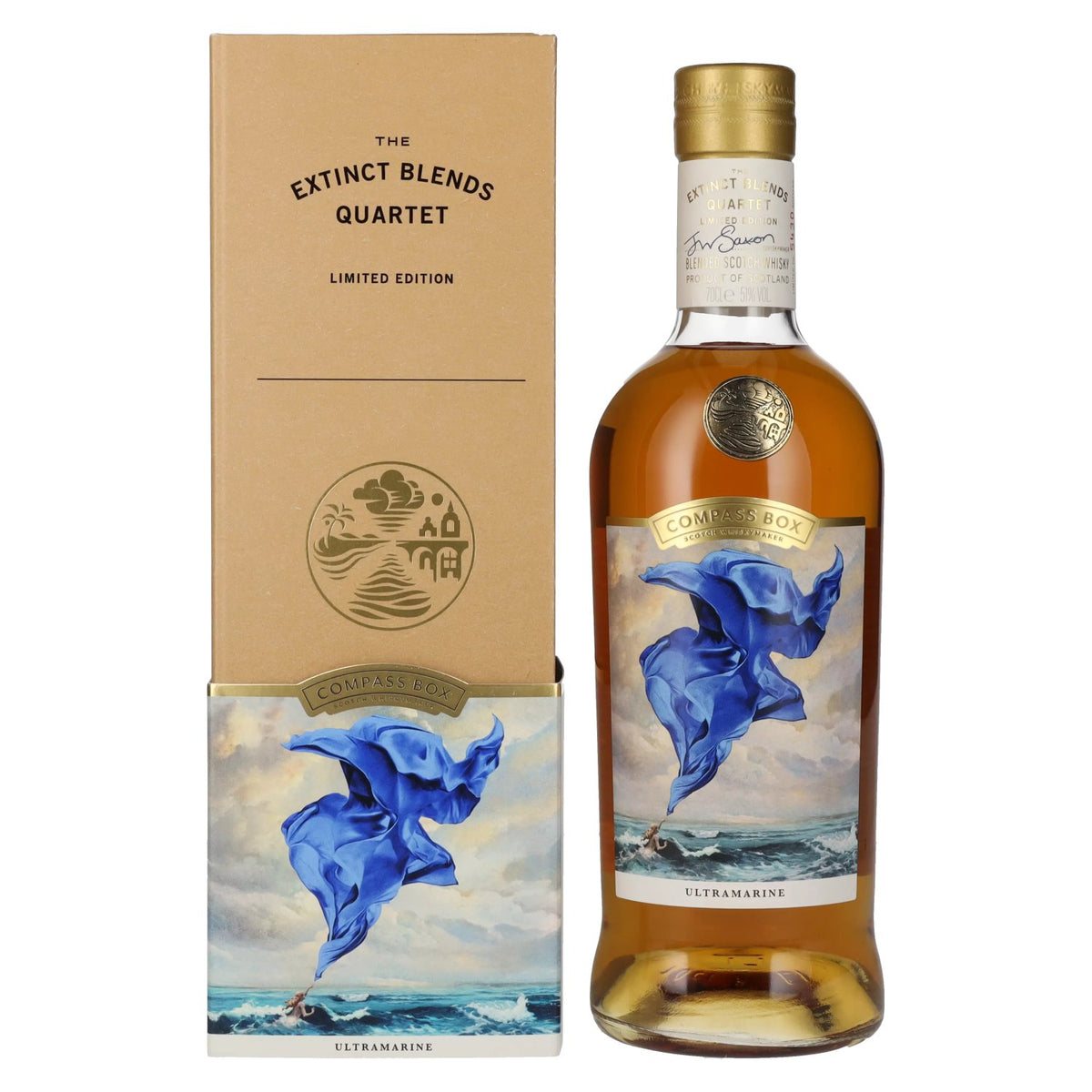 Compass Box ULTRAMARINE Extinct Blends Quartet Blended Scotch Whisky 51% Vol. 0.7l in a gift box