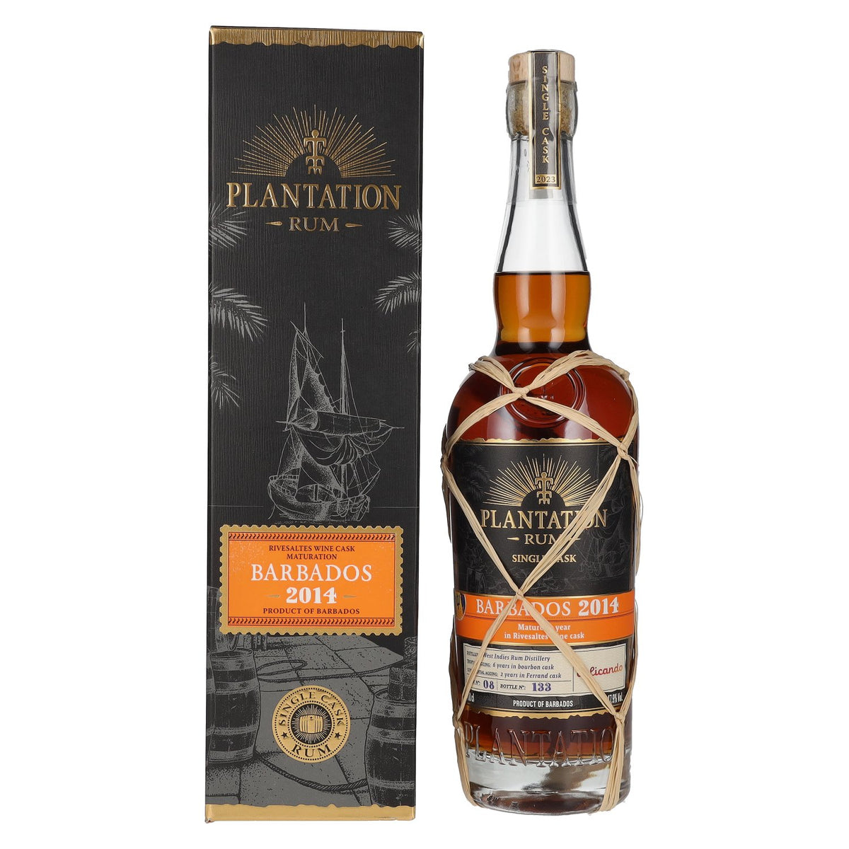 Plantation Rum BARBADOS 2014 Riversaltes Finish van delicando 2023 47,9% vol. 0,7 l in geschenkverpakking