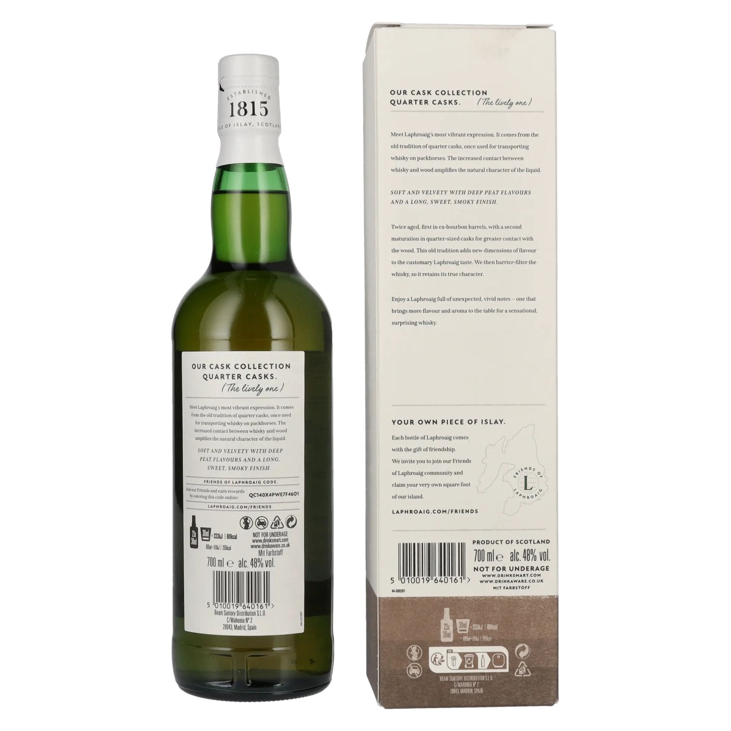 Laphroaig Quarter Casks 48% Vol. 0,7l in geschenkverpakking