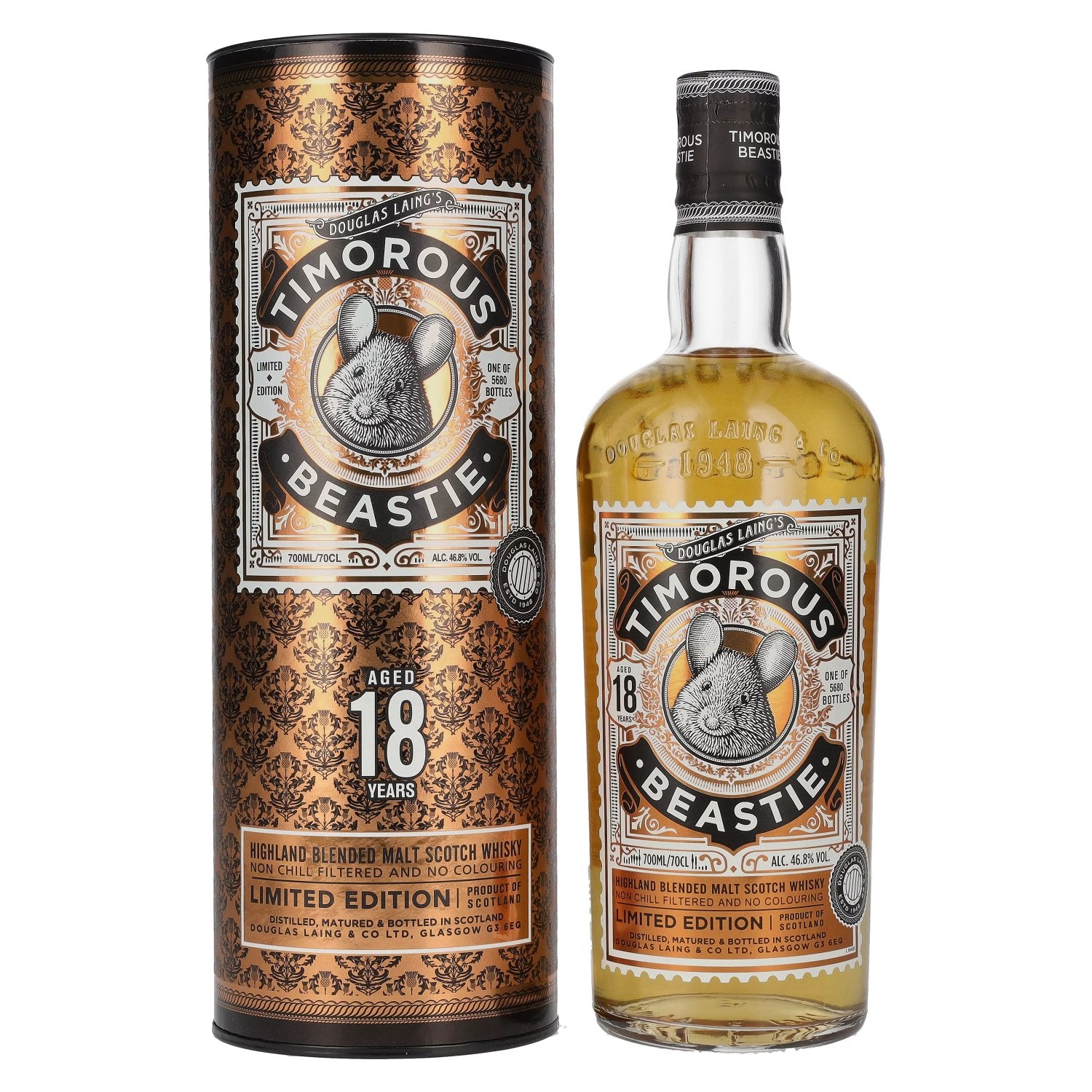 Douglas Laing TIMOROUS BEASTIE 18 Years Old Limited Edition 46,8% Vol. 0,7l in gift box