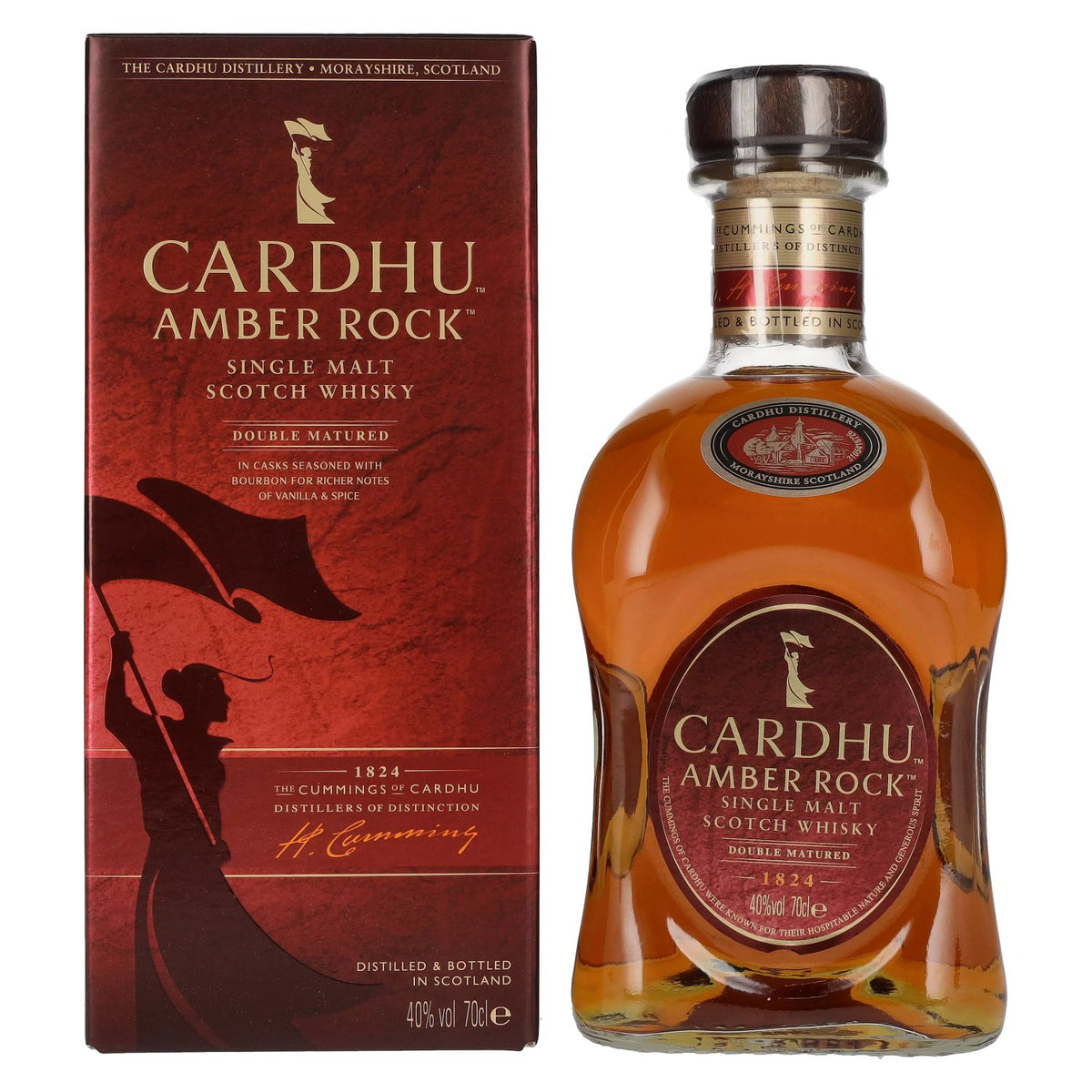 Cardhu AMBER ROCK Double Matured Single Malt 40% Vol. 0.7 l in a gift box