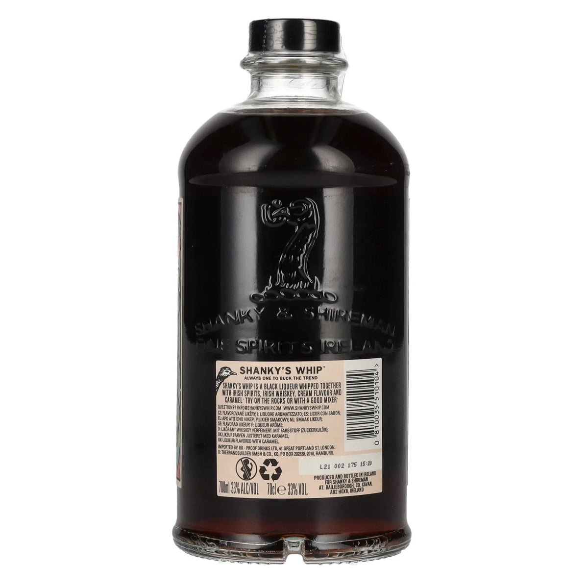 Shanky's Whip The Original Black Liqueur and Whiskey Blend 33% Vol. 0,7l