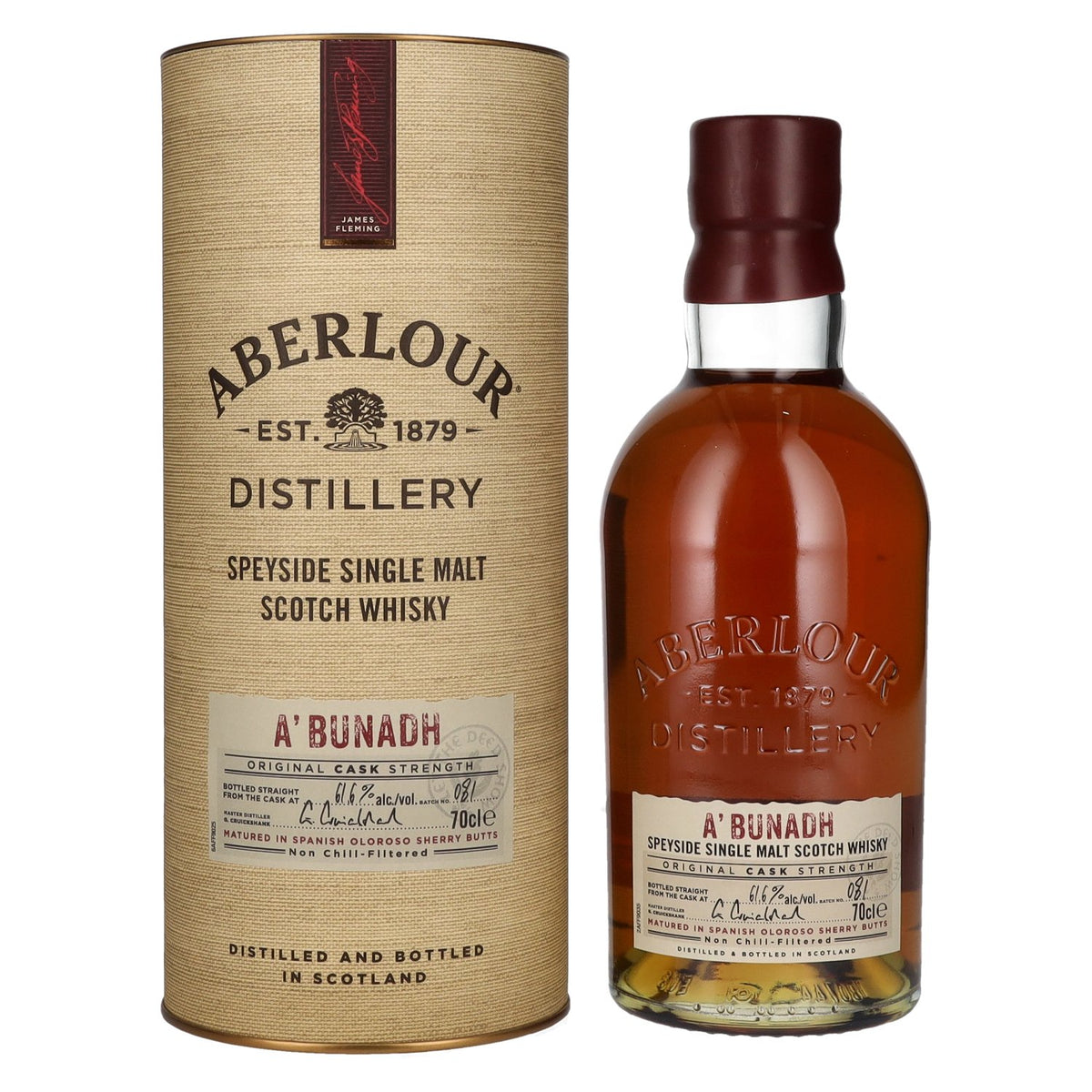 Aberlour A'BUNADH Original Cask Strength Batch No. 81 61.6% vol. 0.7l in a gift box