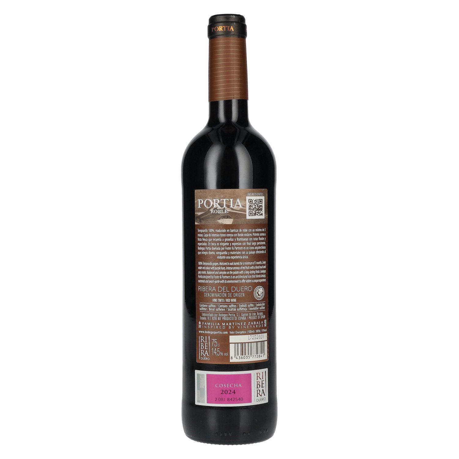 Portia Roble Ribera Del Duero 2024 14,5% Vol. 0,75l