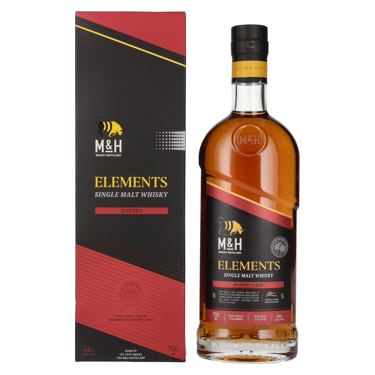 M&H ELEMENTS Sherry Cask Single Malt Whisky 46% Vol. 0,7l in Geschenkbox
