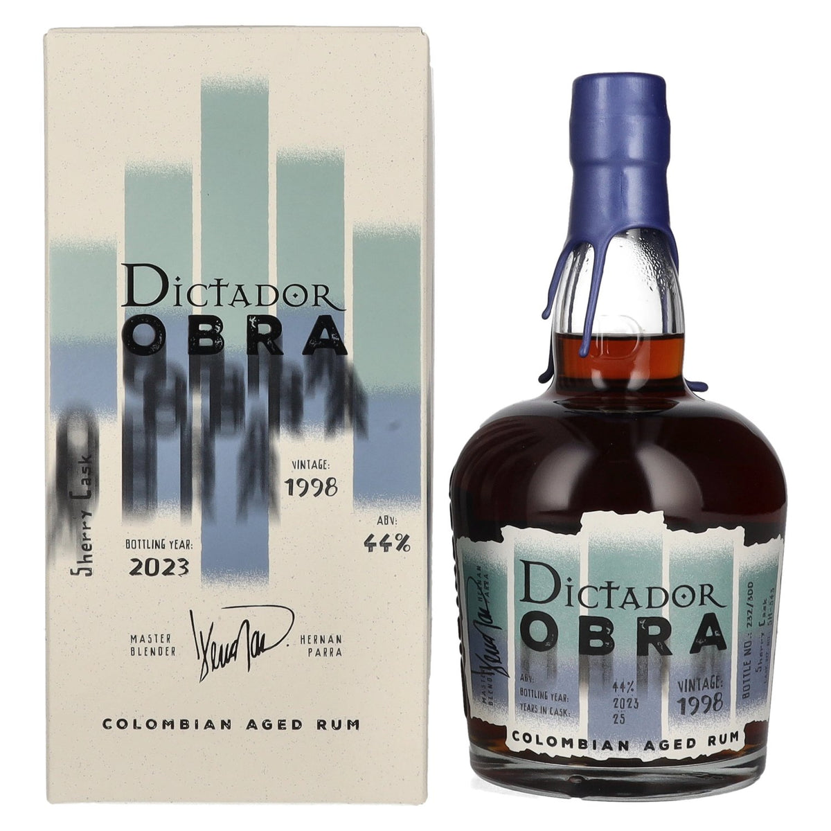 Dictador OBRA VINTAGE 25 Years Old SHERRY CASK Rum 1998 44% vol. 0.7 l in a gift box