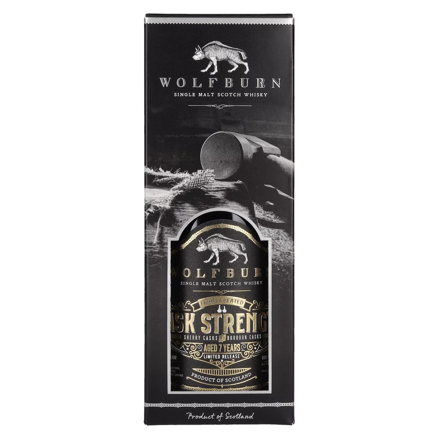 Wolfburn 7 Years Old Single Malt CASK STRENGTH Vaderdag Editie 58,2% Vol. 0,7l in geschenkverpakking