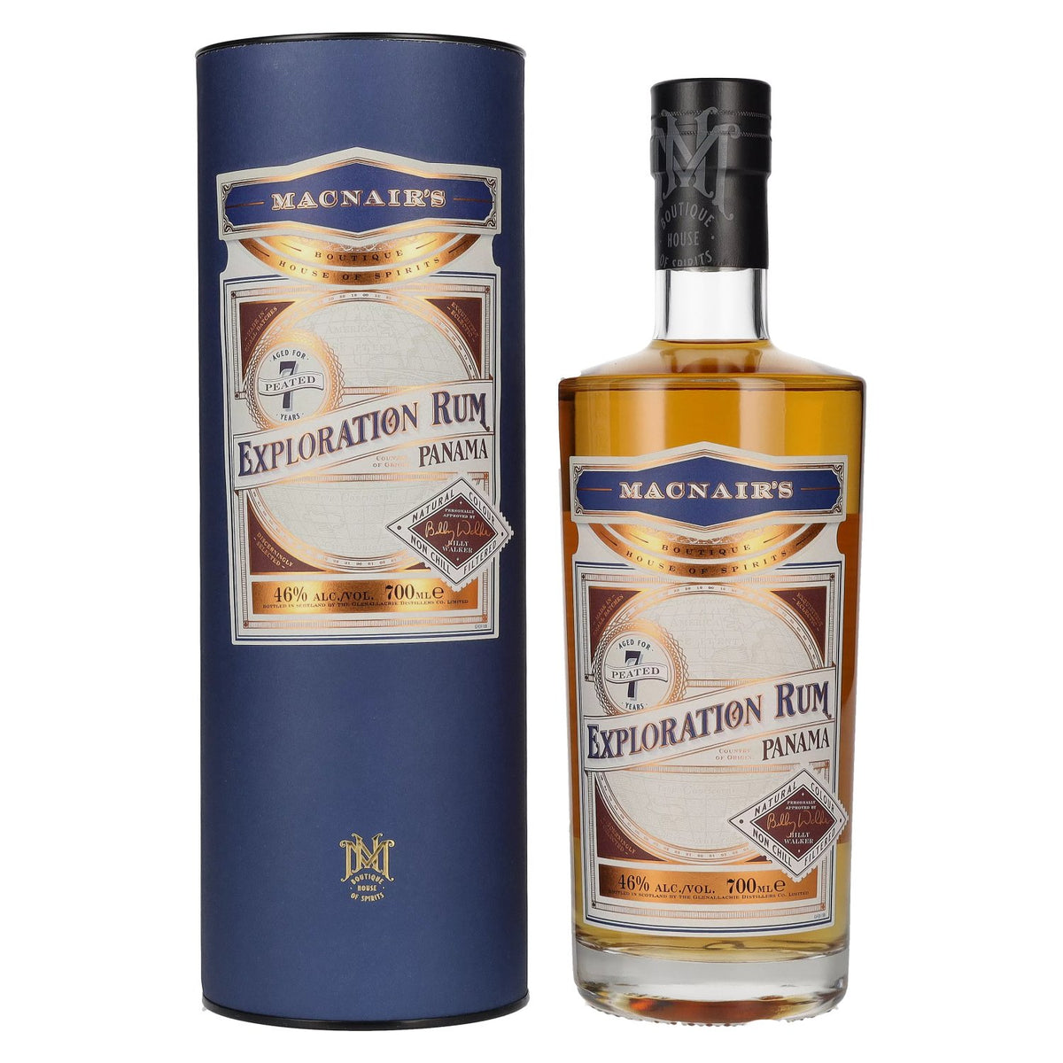 MacNair’s 7 Years Old Peated Exploration Panama Rum 46% vol. 0.7 l in a gift box