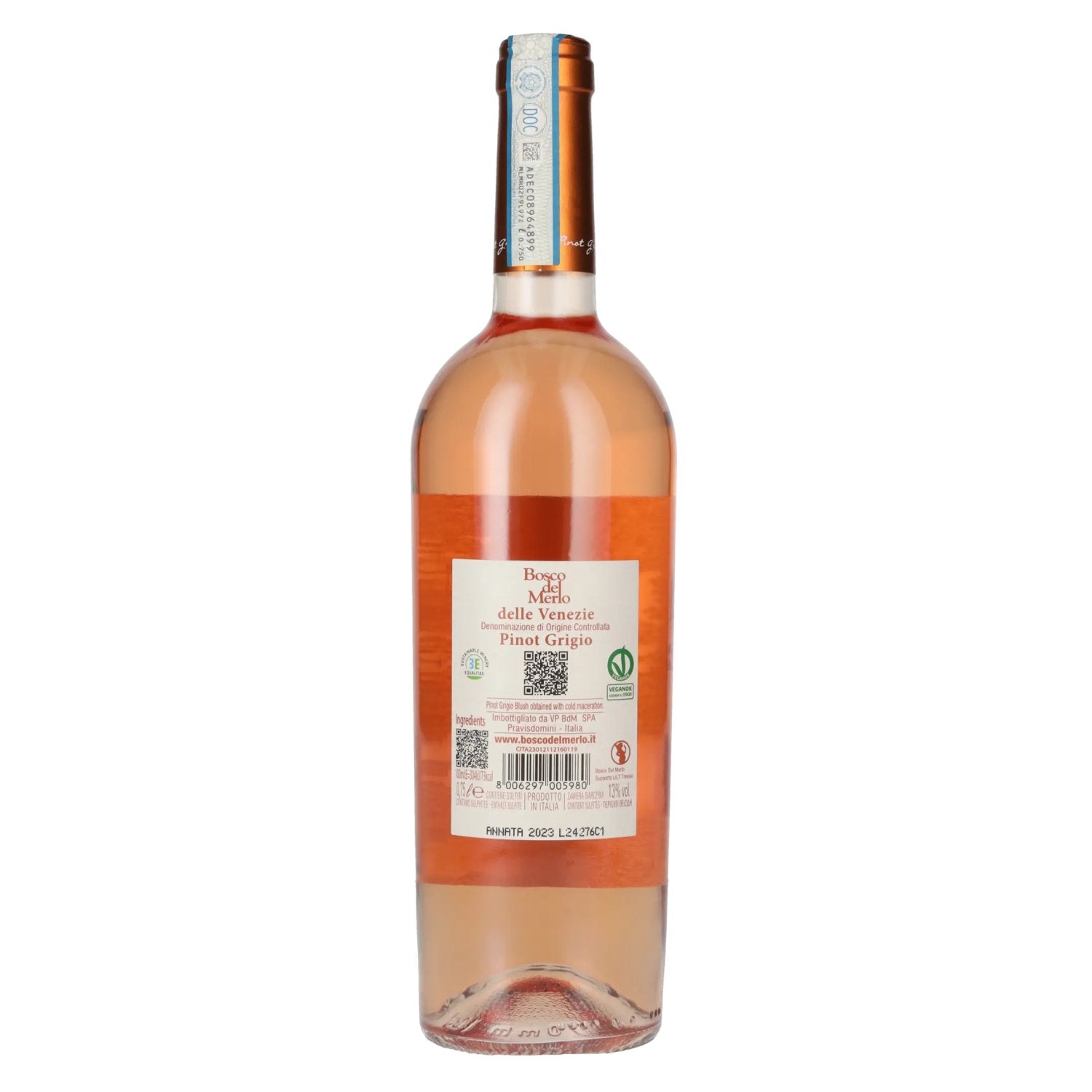 Bosco del Merlo Pinot Grigio Rosé DOC 13% vol. 0,75l