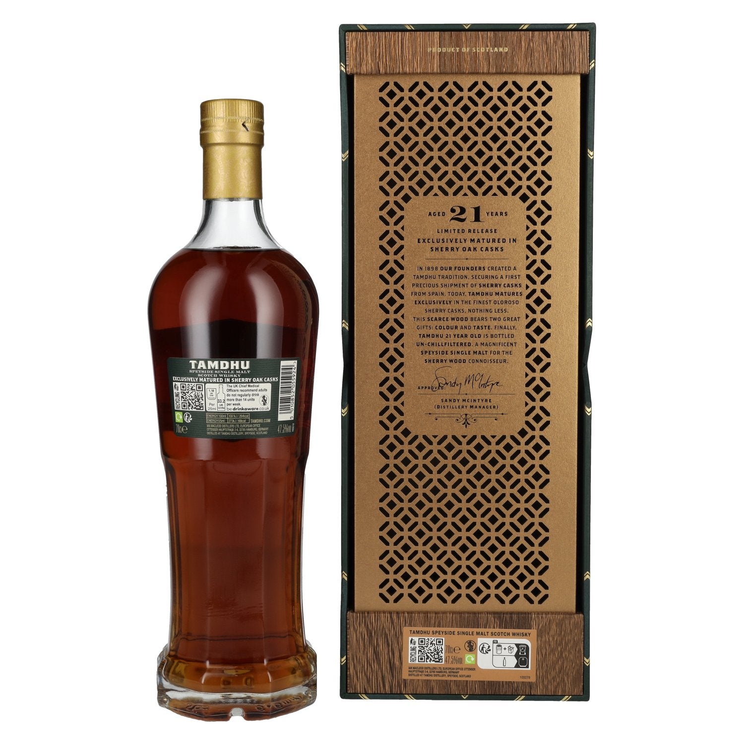 Tamdhu 21 Years Old Speyside Single Malt Limited Release 47,5% Vol. 0,7l in Geschenkbox