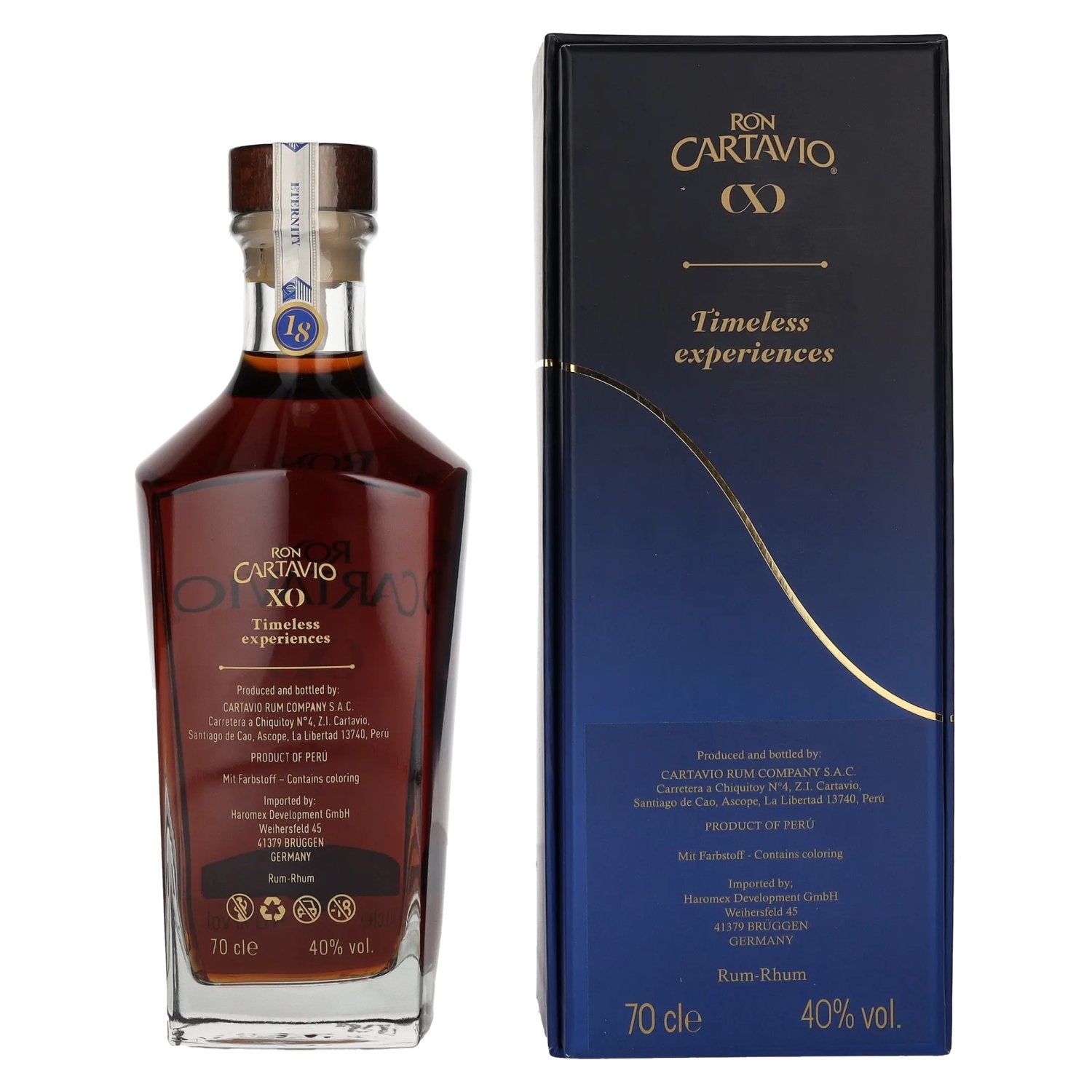 Ron Cartavio XO 18 Años Solera 40% Vol. 0,7l in Geschenkbox