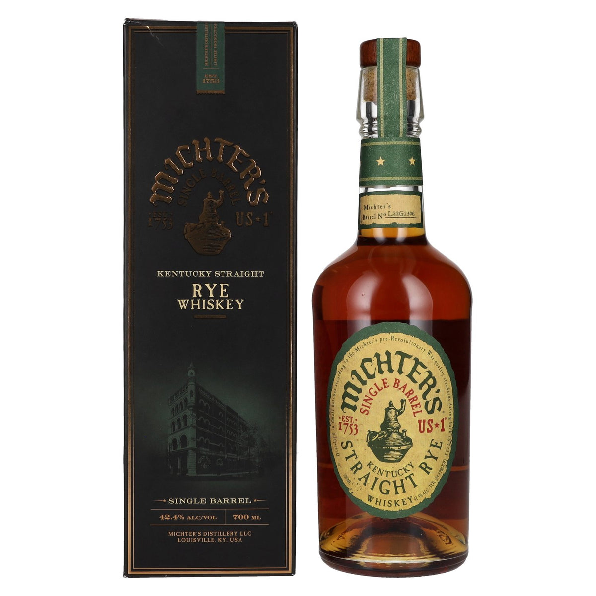 Michter's US*1 Kentucky Single Barrel Straight Rye Whiskey 42,4% vol. 0,7 l in geschenkverpakking