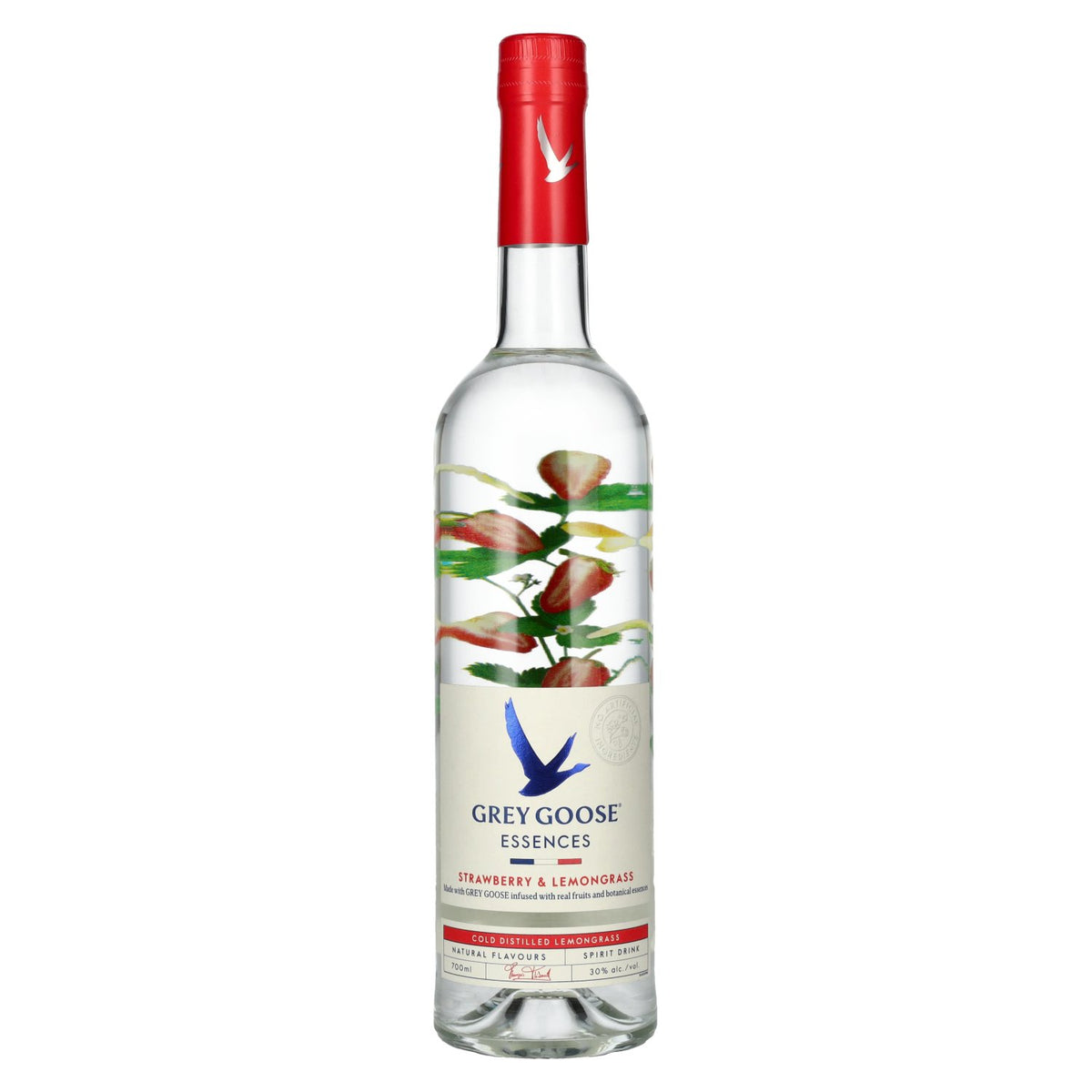 Grey Goose Essences STRAWBERRY &amp; LEMONGRASS gearomatiseerde wodka 30% vol. 0,7 l