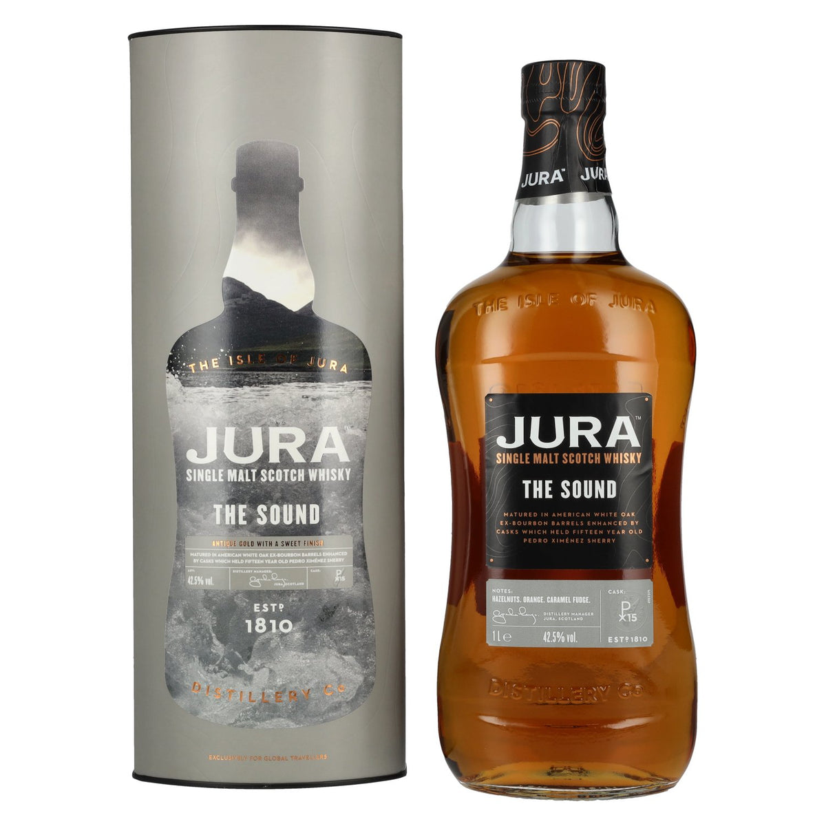 Jura THE SOUND Single Malt Scotch Whisky 42.5% ABV, 1 litre, in a gift box