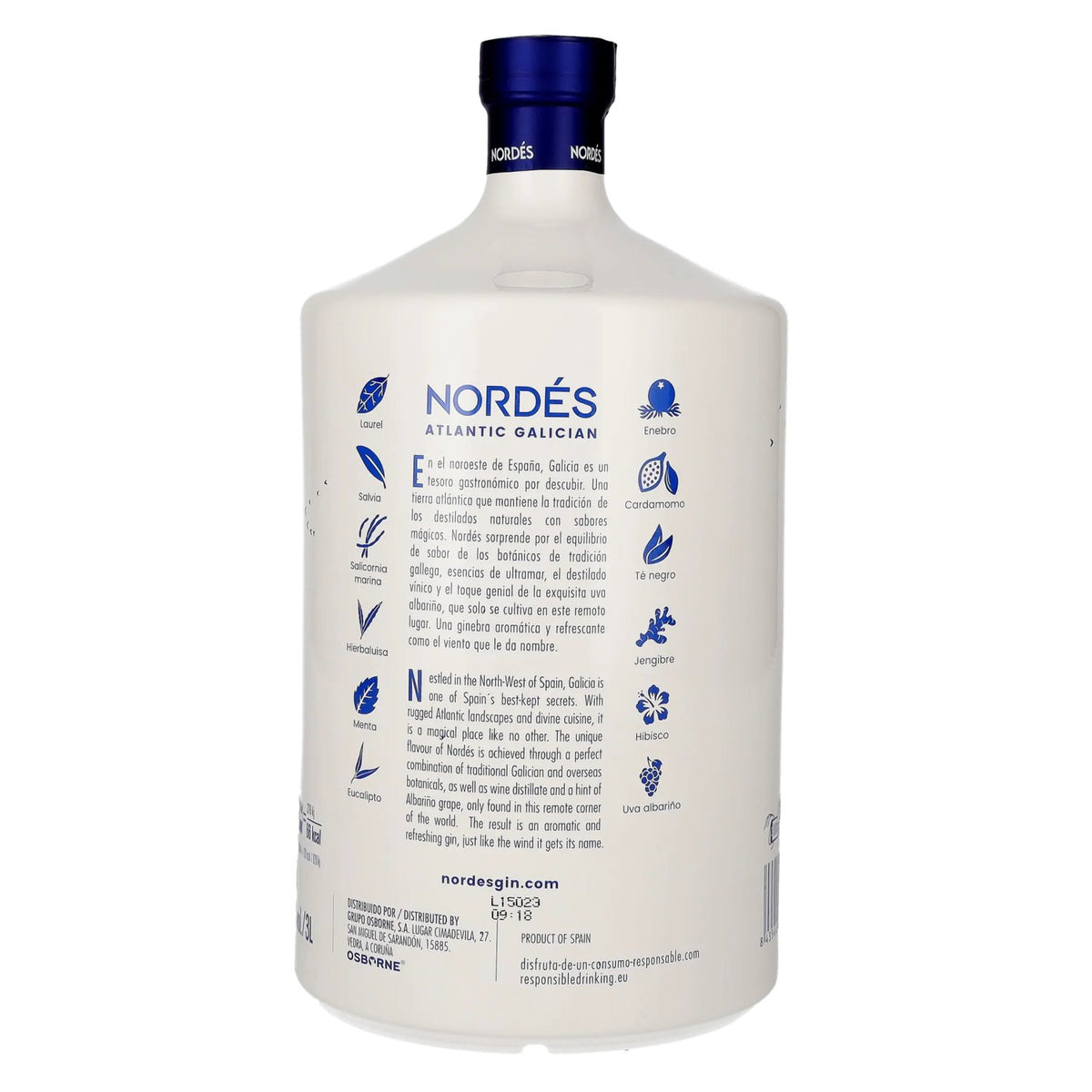 Nordes Atlantic Galician Gin 40% vol. 3 l