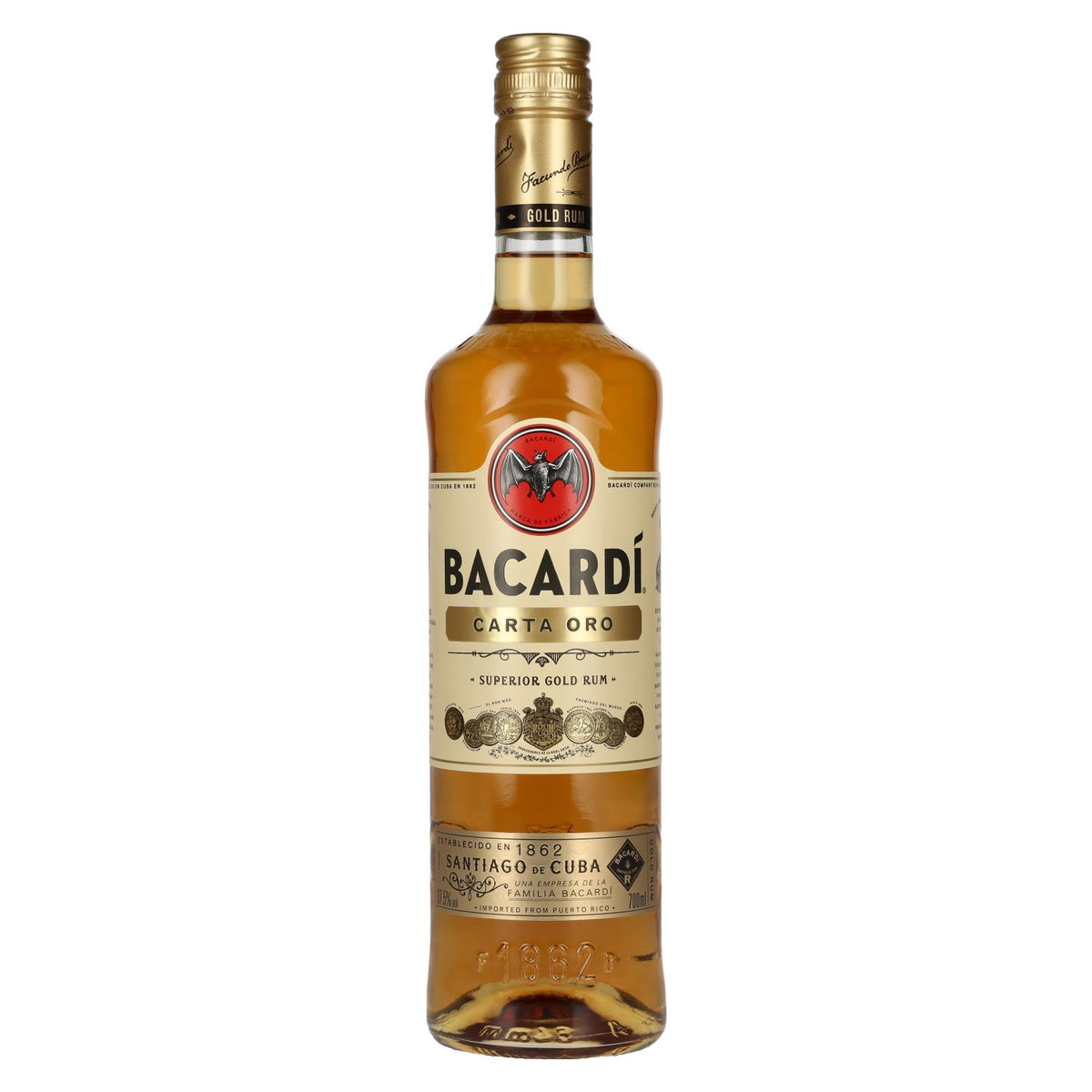 Bacardi Carta Oro 37.5% ABV 0.7l