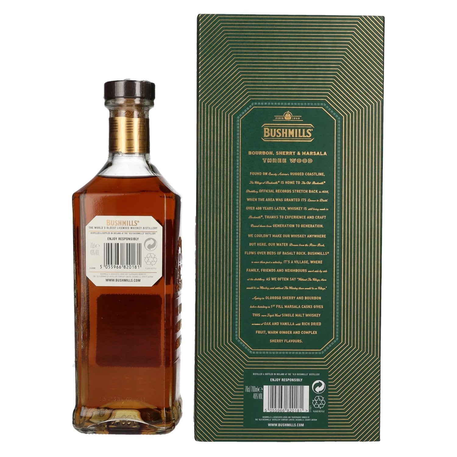 Bushmills 21 Years Old RARE Single Malt Irish Whiskey 46% Vol. 0,7l in Geschenkbox
