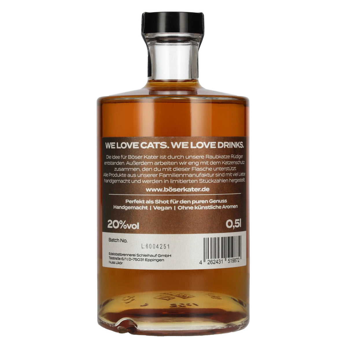 Böser Kater Dumme Nuss Liqueur 20% vol. 0.5 l