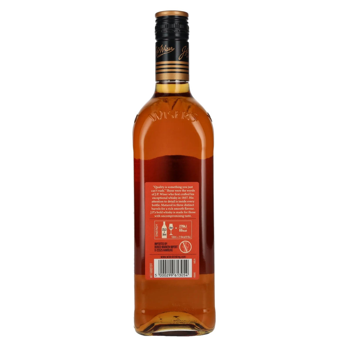J.P. Wiser's 10 Years Old Triple Barrel Canadese whisky 40% vol. 0,7 l