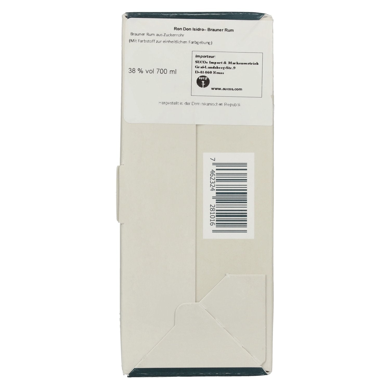 Don Isidro Selección Familiar Ron Dominicano 38% Vol. 0,7l in geschenkverpakking