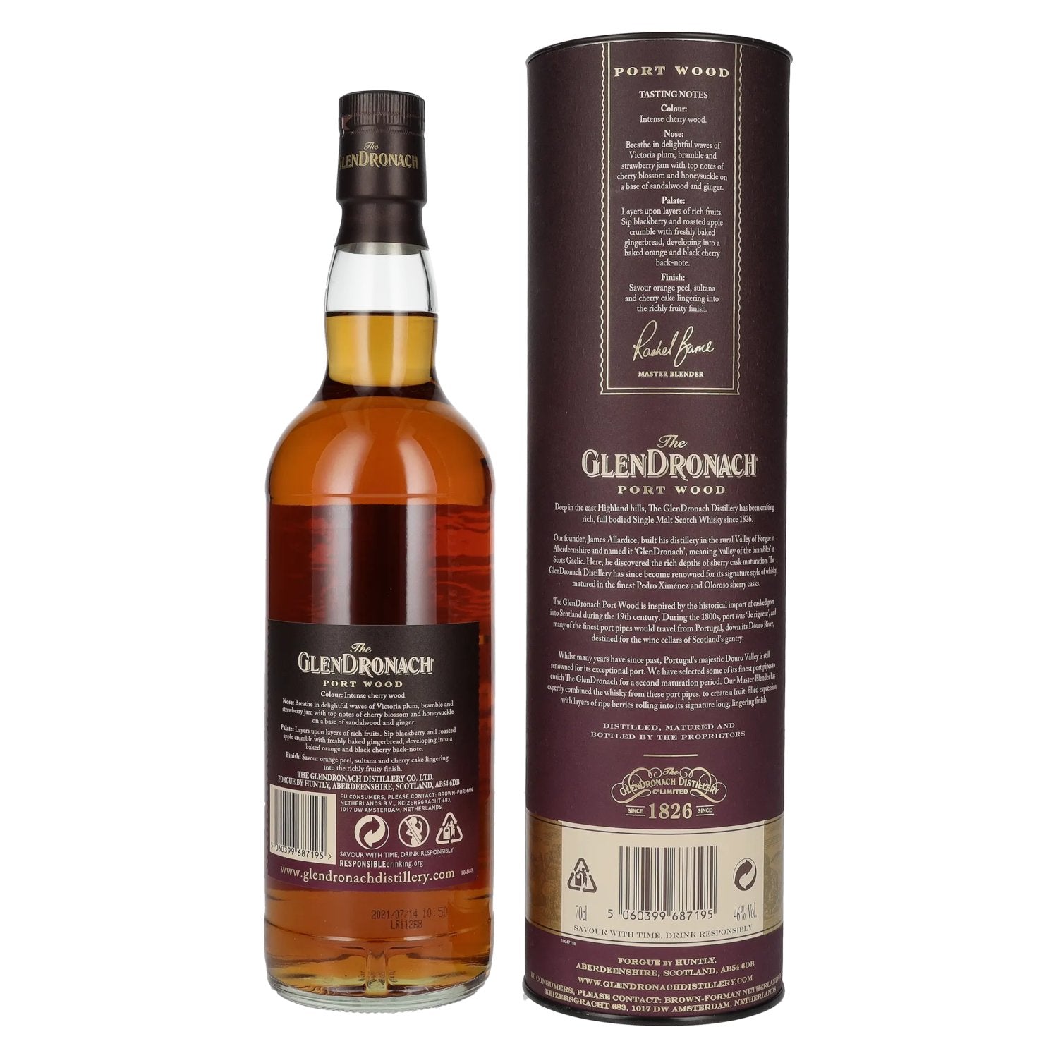 The GlenDronach PORT WOOD Highland Single Malt 46% Vol. 0,7l in geschenkverpakking