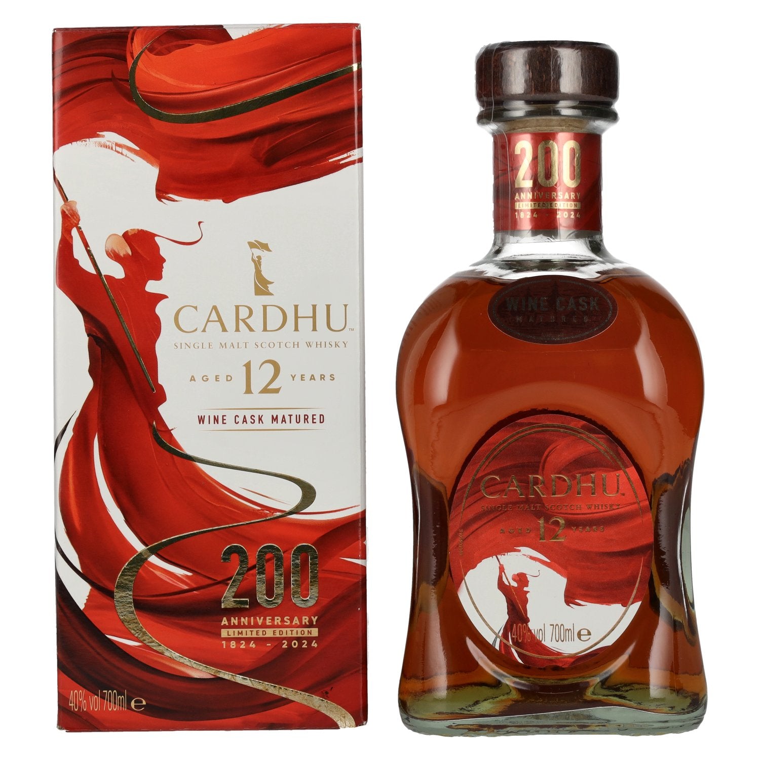 Cardhu 12 Years Old 200th Anniversary Wine Cask Limited Edition 40% Vol. 0,7l in Geschenkbox