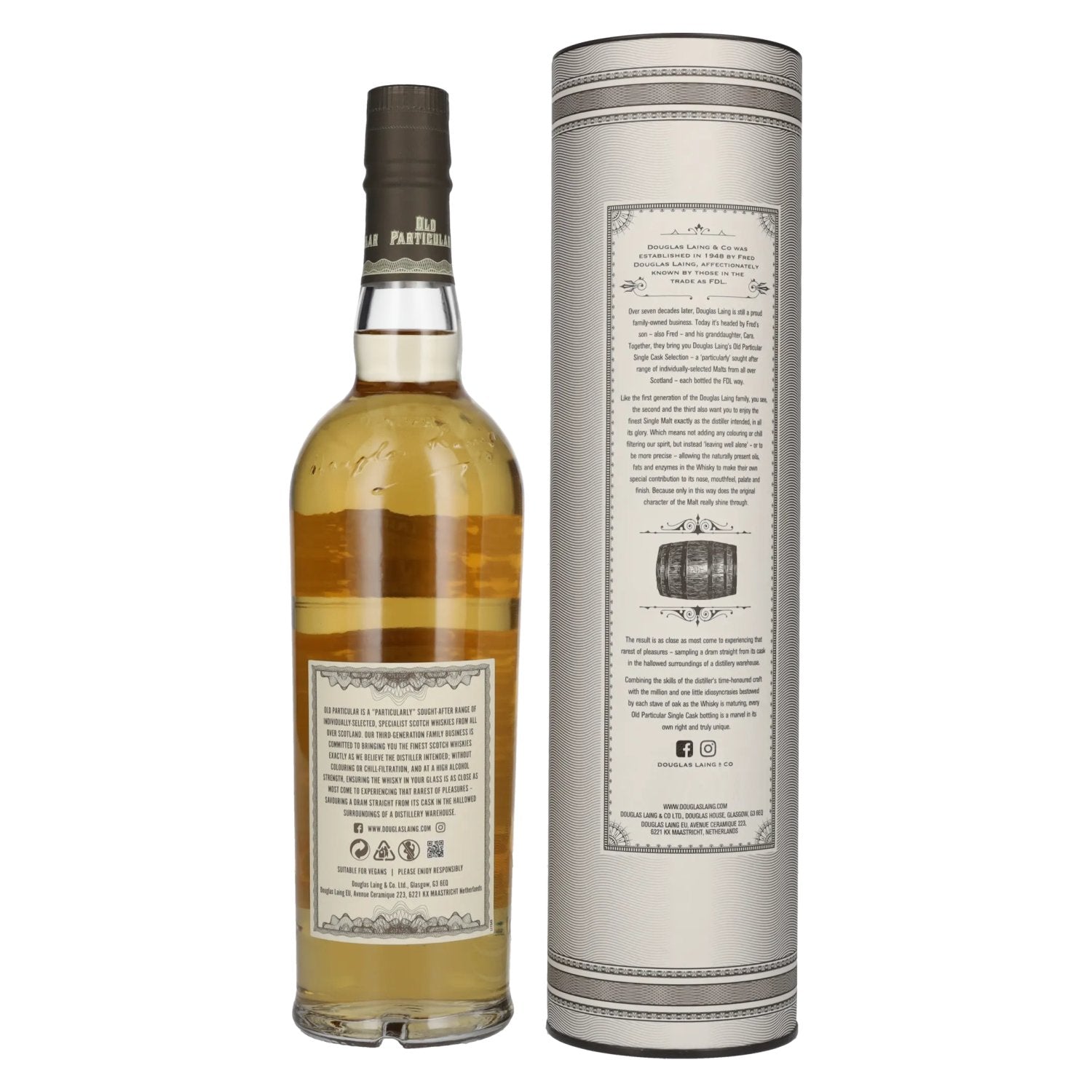 Douglas Laing OLD PARTICULAR Glentauchers 15 Years Old Single Cask Malt 2007 48,4% Vol. 0,7l in Geschenkbox