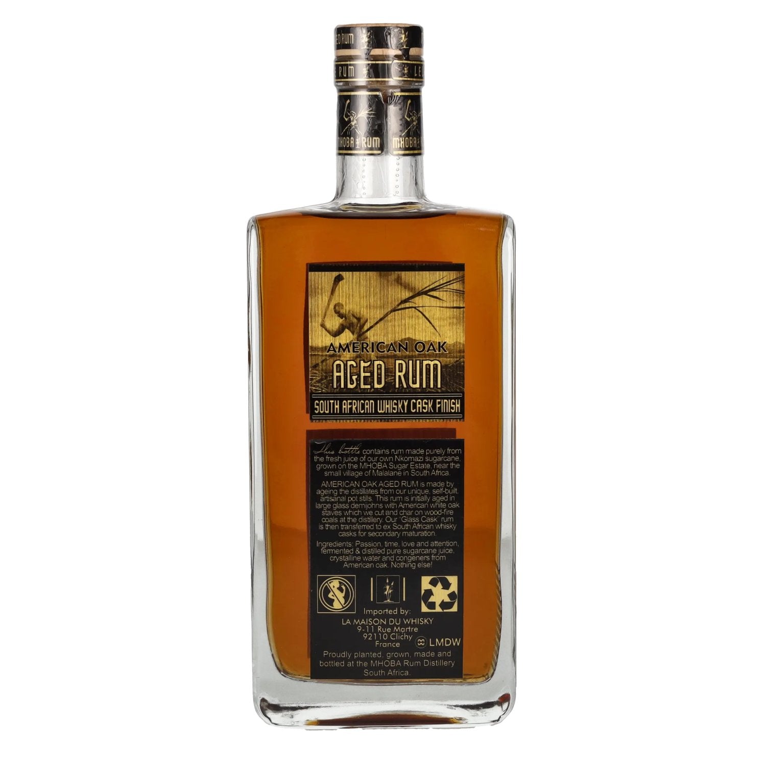 MHOBA Rum Amerikaanse Eiken AGED Rum 43% Vol. 0,7l