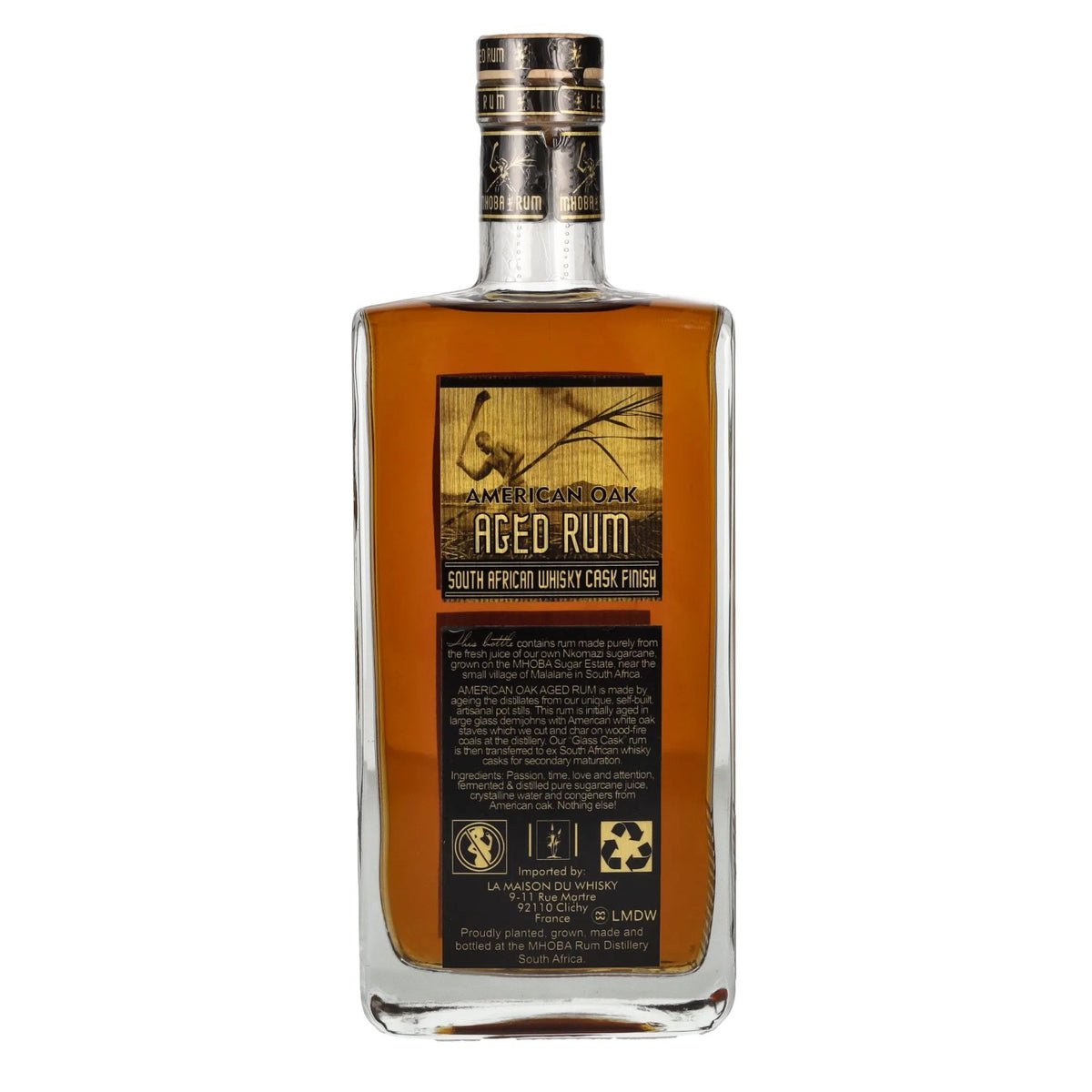 MHOBA Rum American Oak AGED Rum 43% vol. 0.7 l