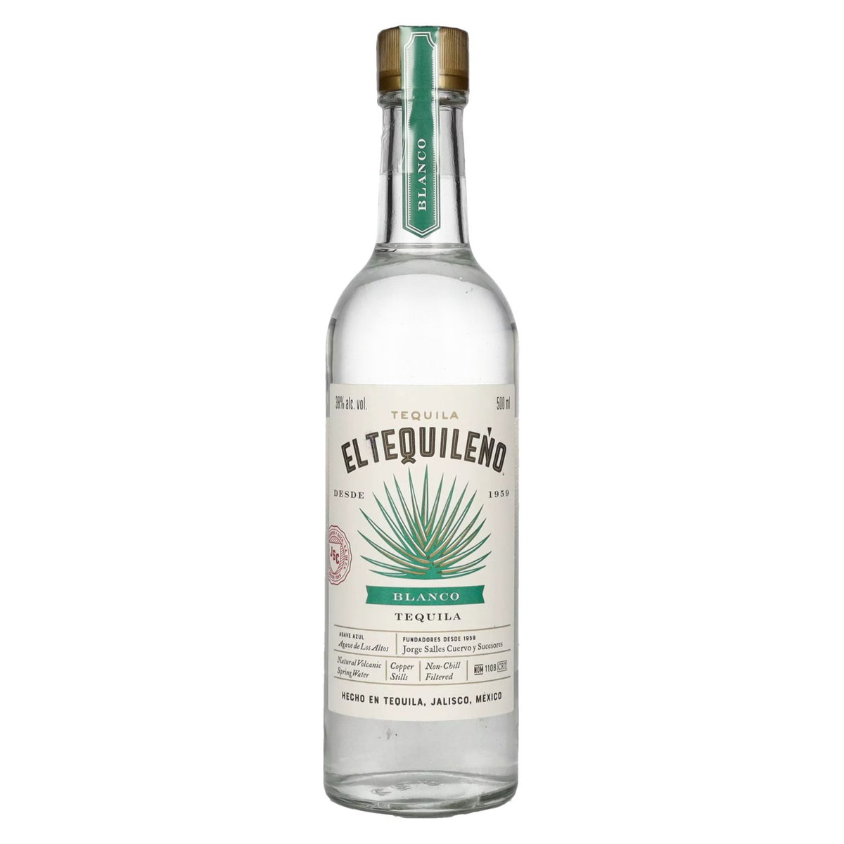 El Tequileño Blanco Tequila 38% vol. 0,5 l