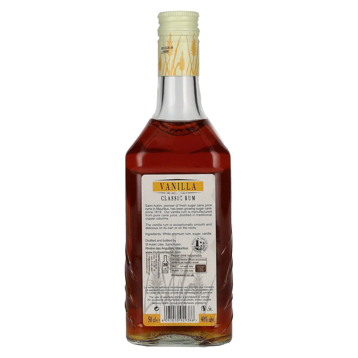 Saint Aubin VANILLA Classic Rum 40% vol. 0.5 l