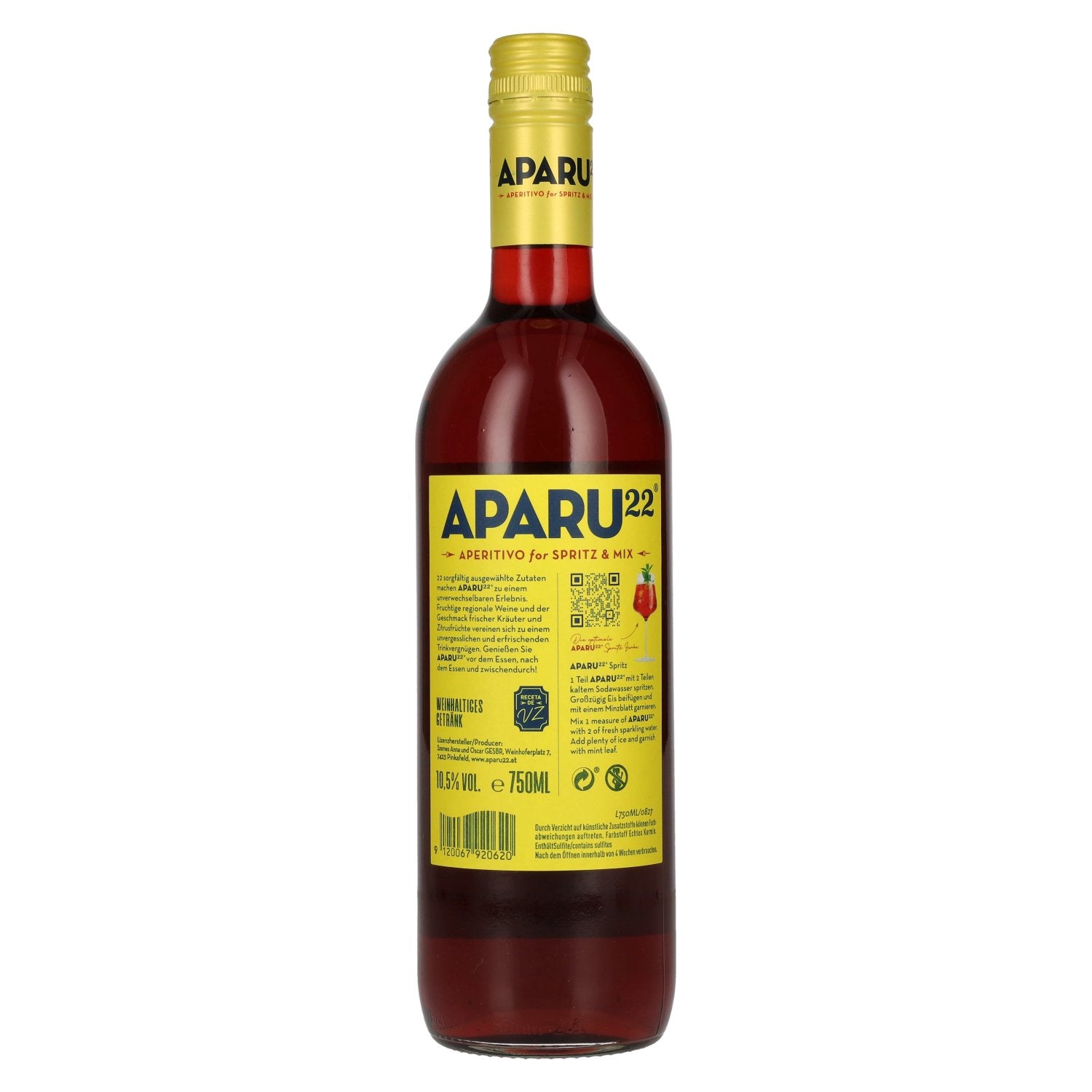 APARU22 Aperitivo for Spritz &amp; Mix 10,5% vol. 0,75l